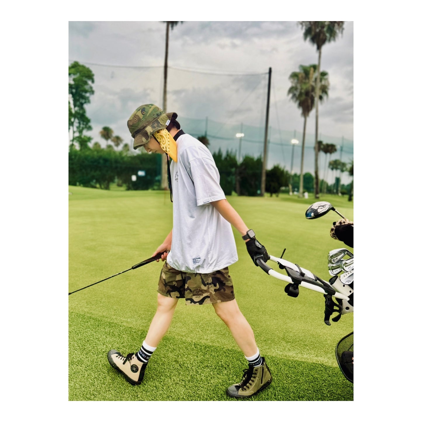 OG LOGO NYLON AIR SHORTS CAMO