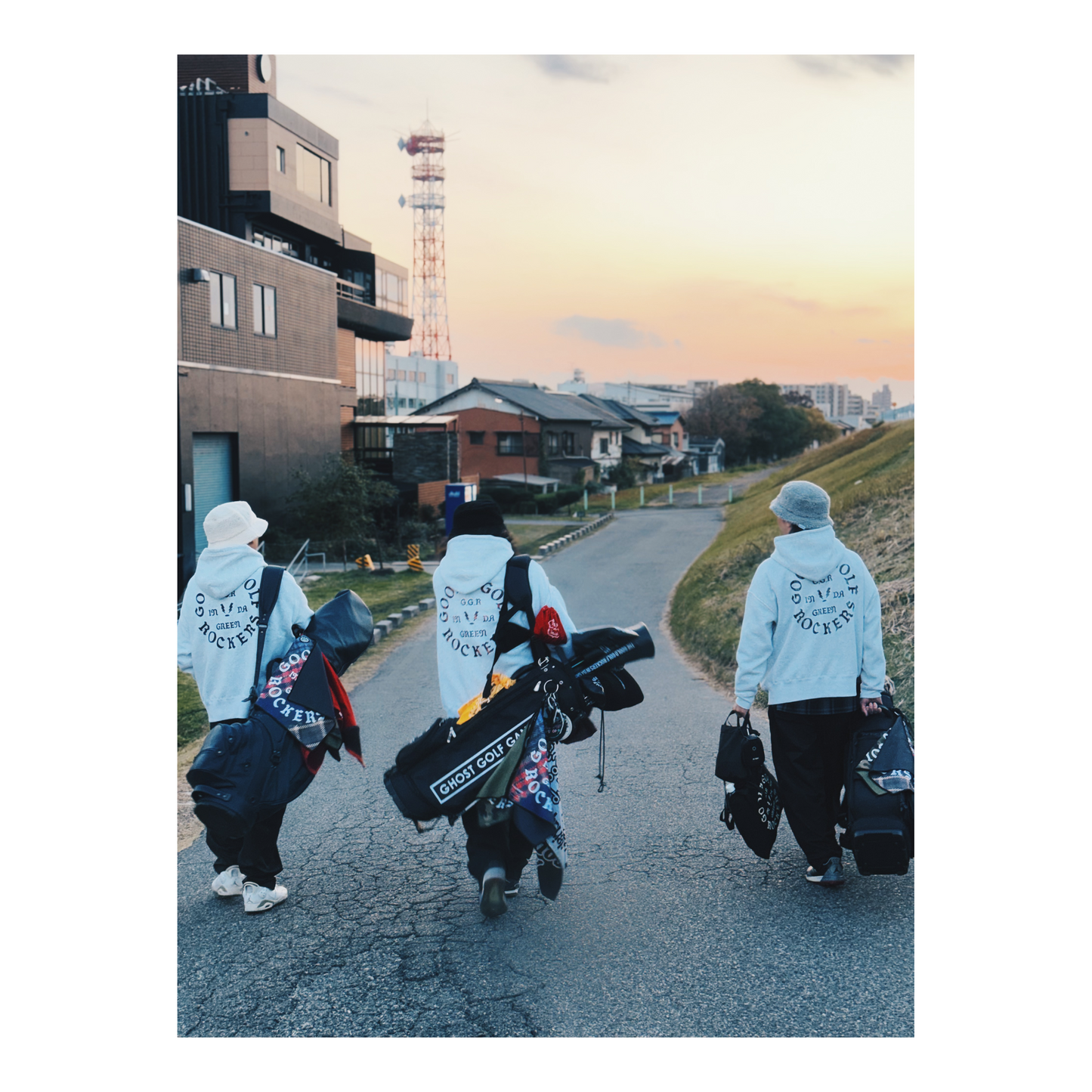 OG LOGO CHECK GOLF TOWEL