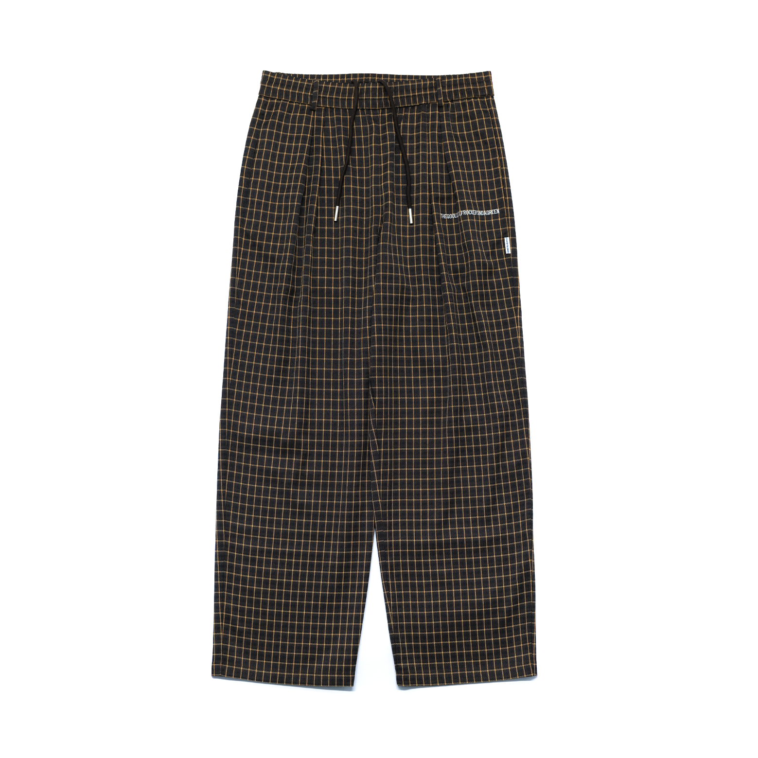 PREMIUM FLEX CHECK 2 TUCK EAZY PANTS BROWN – GOOLD GOLF ROCKERS