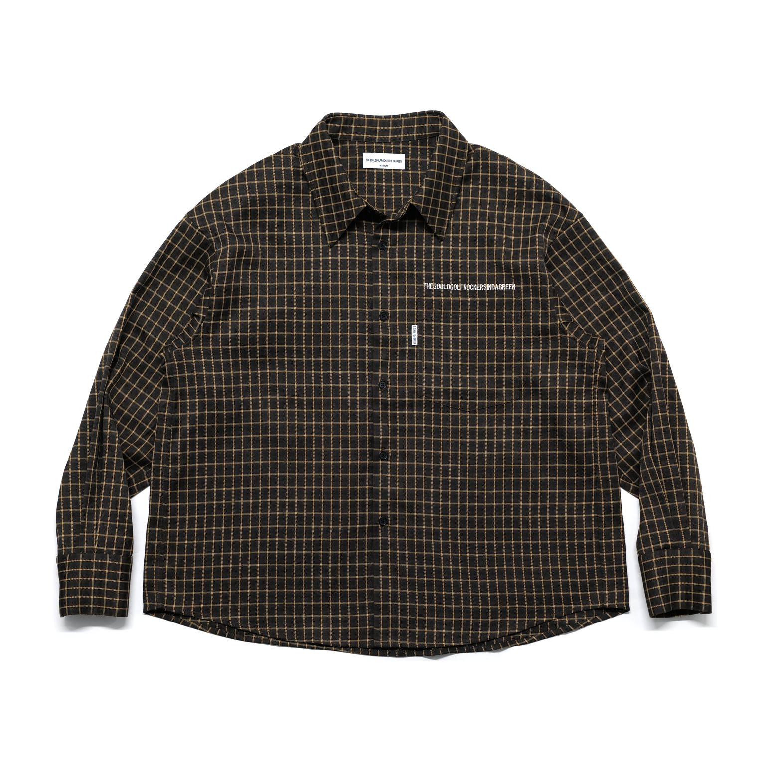 PREMIUM FLEX CHECK L/S SHIRT BROWN – GOOLD GOLF ROCKERS