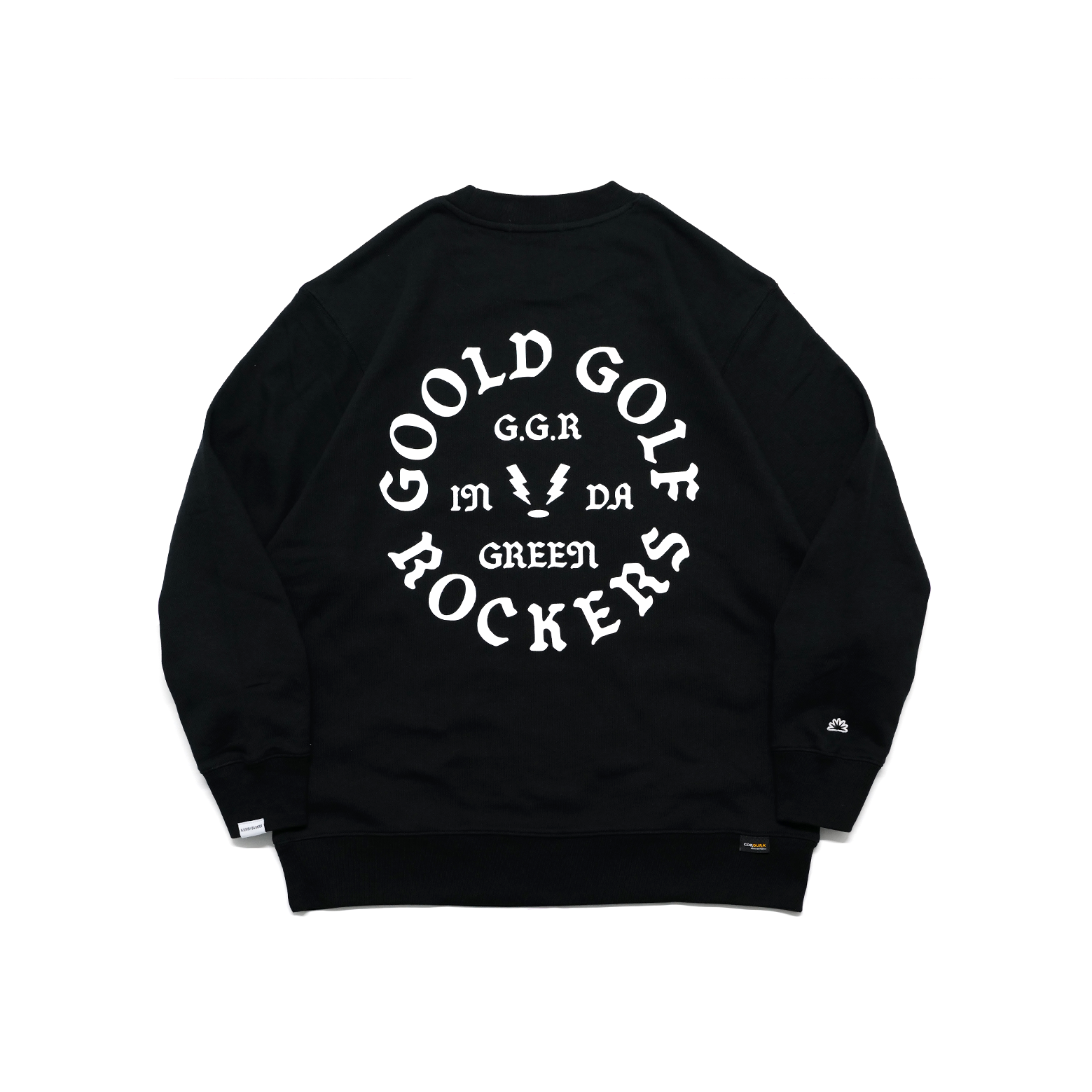 OG LOGO CORDURA®︎ CREW NECK SWEAT BLACK – GOOLD GOLF ROCKERS