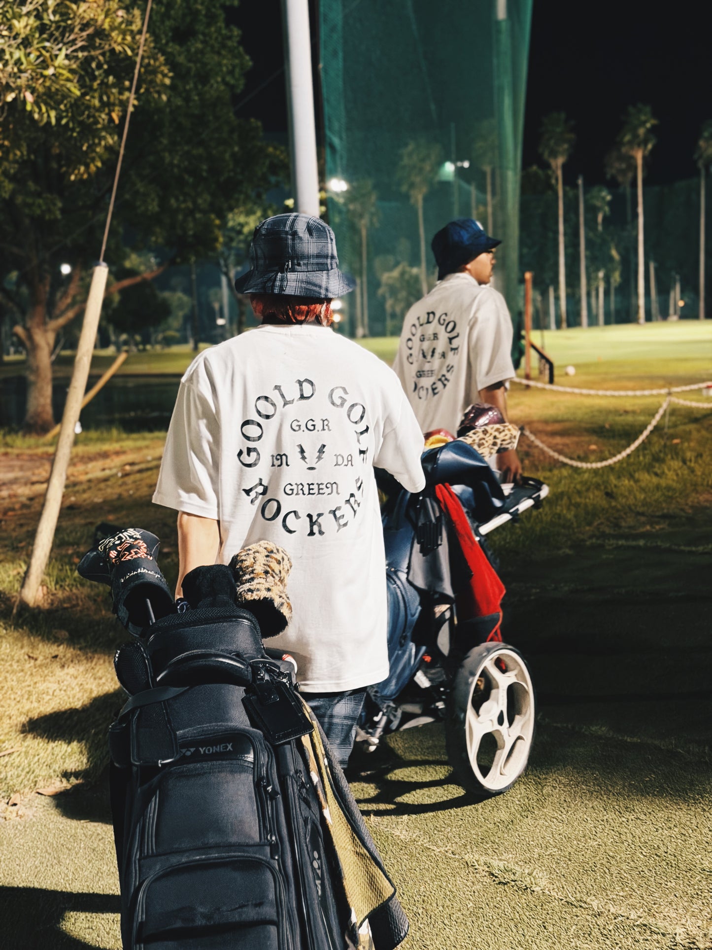OG LOGO CHECK TEE GRAY