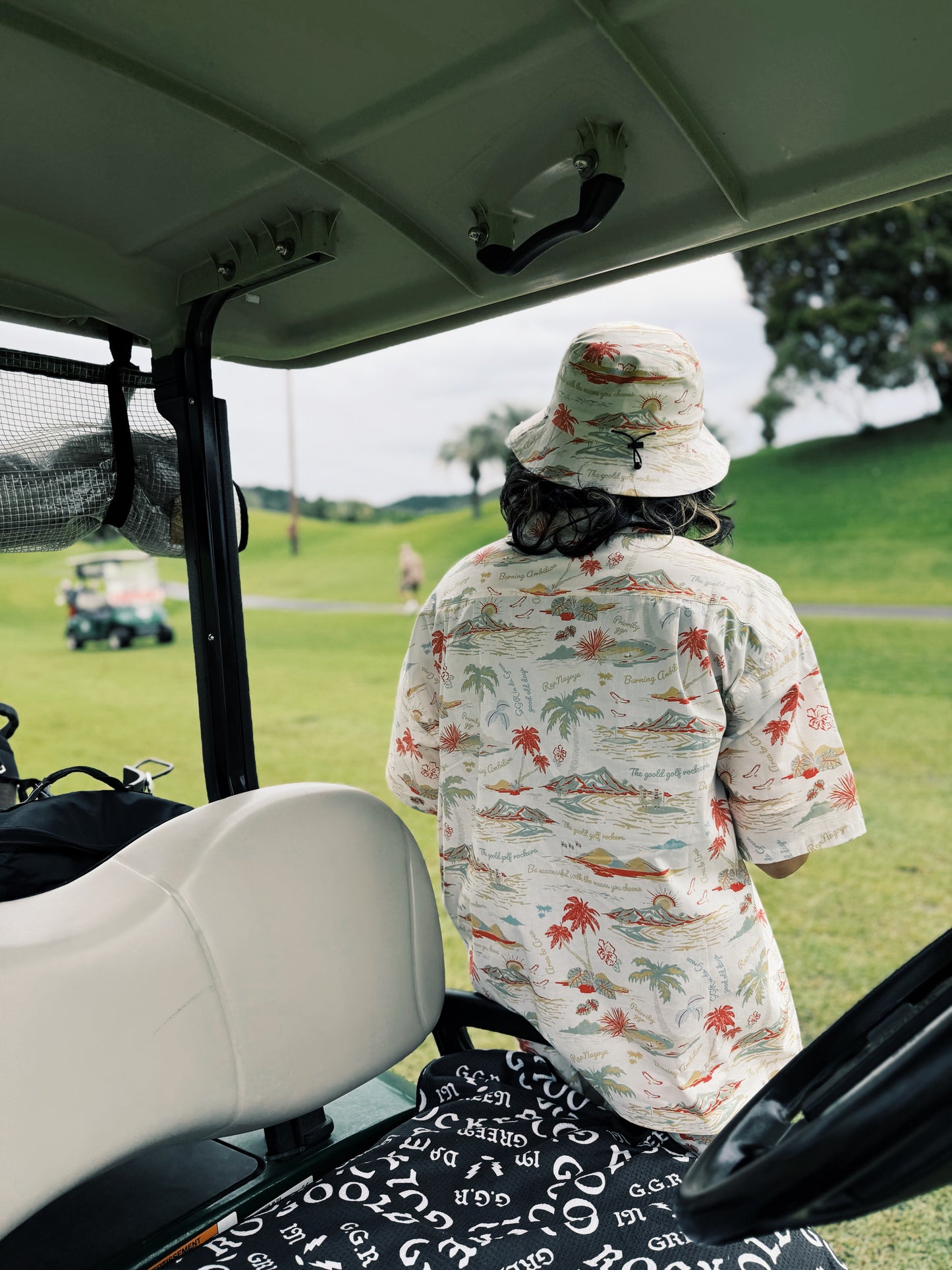 "THE GOLF OF GGR" ALOHA BUCKET HAT "WHITE"