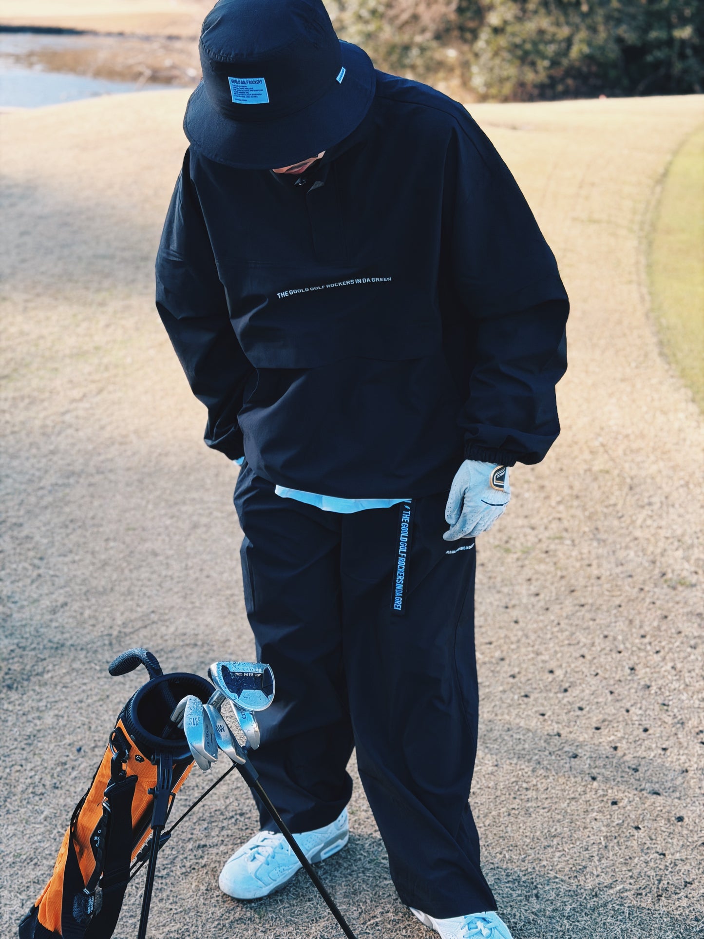 ALL CONDITIONS HASSUI 2WAY HALF ZIP JACKET BLACK