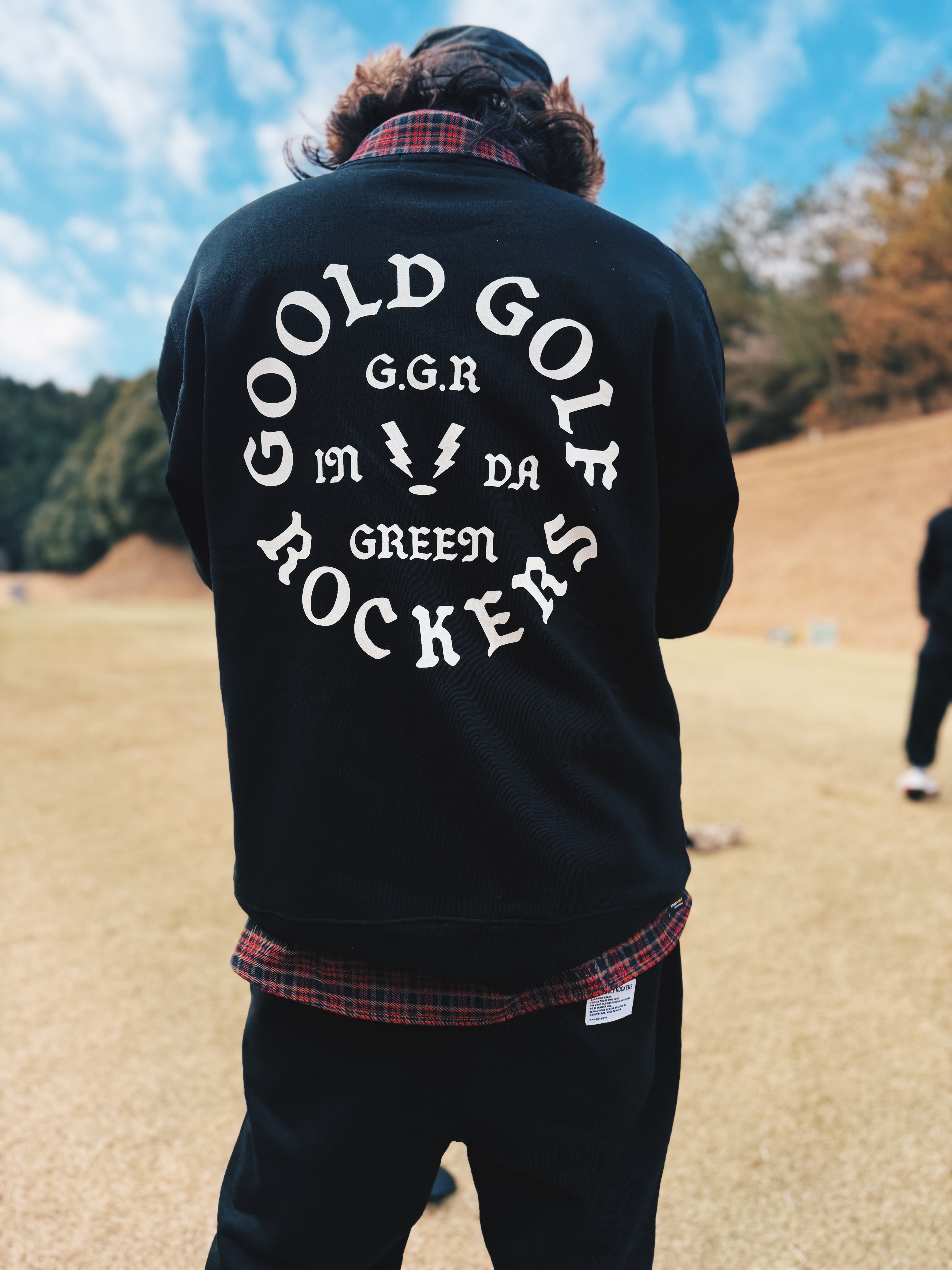 OG LOGO CORDURA®︎ CREW NECK SWEAT BLACK – GOOLD GOLF ROCKERS