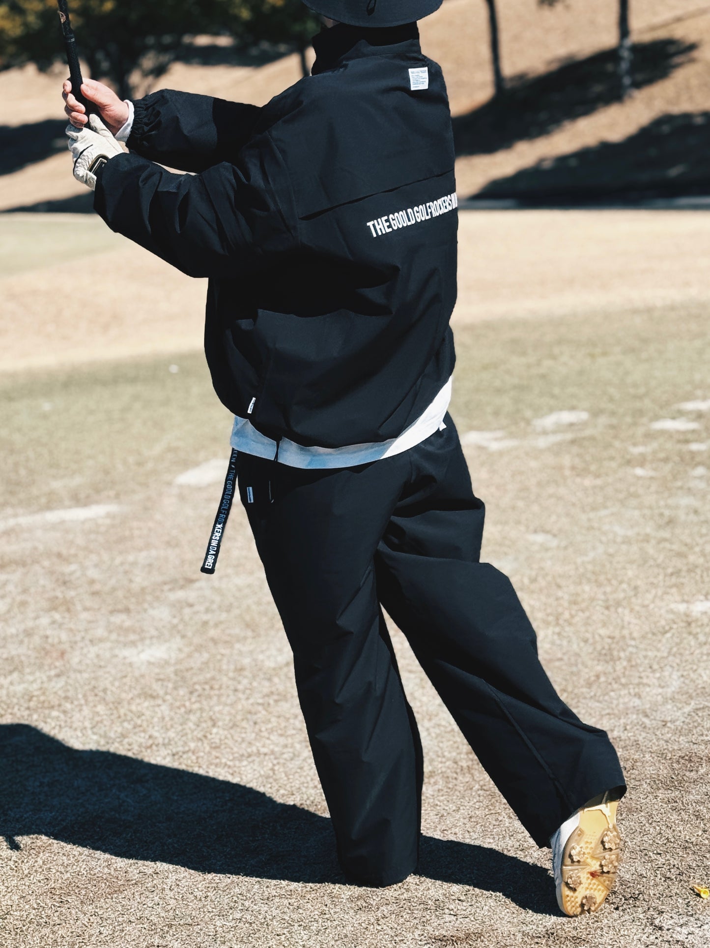 ALL CONDITIONS HASSUI 2 TUCK EAZY PANTS BLACK