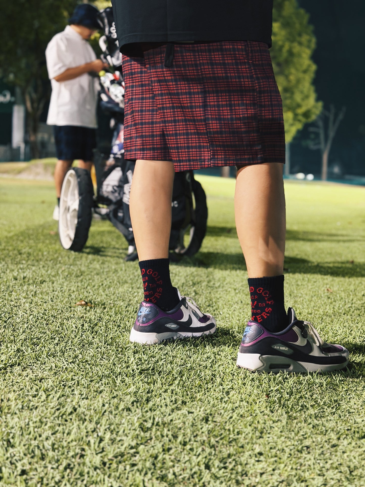 PREMIUM FLEX CHECK  EAZY SHORTS RED