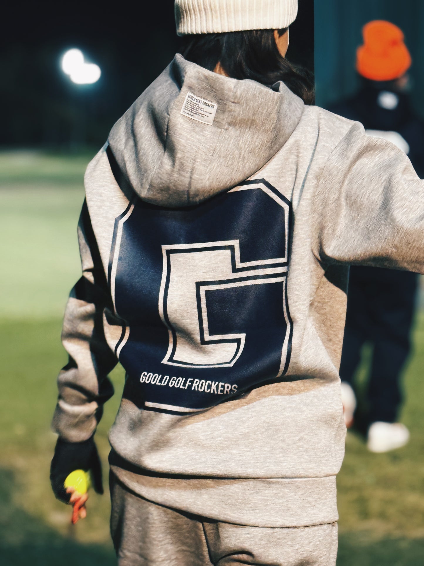 VARSITY DOUBLE KNIT HOODIE NAVY