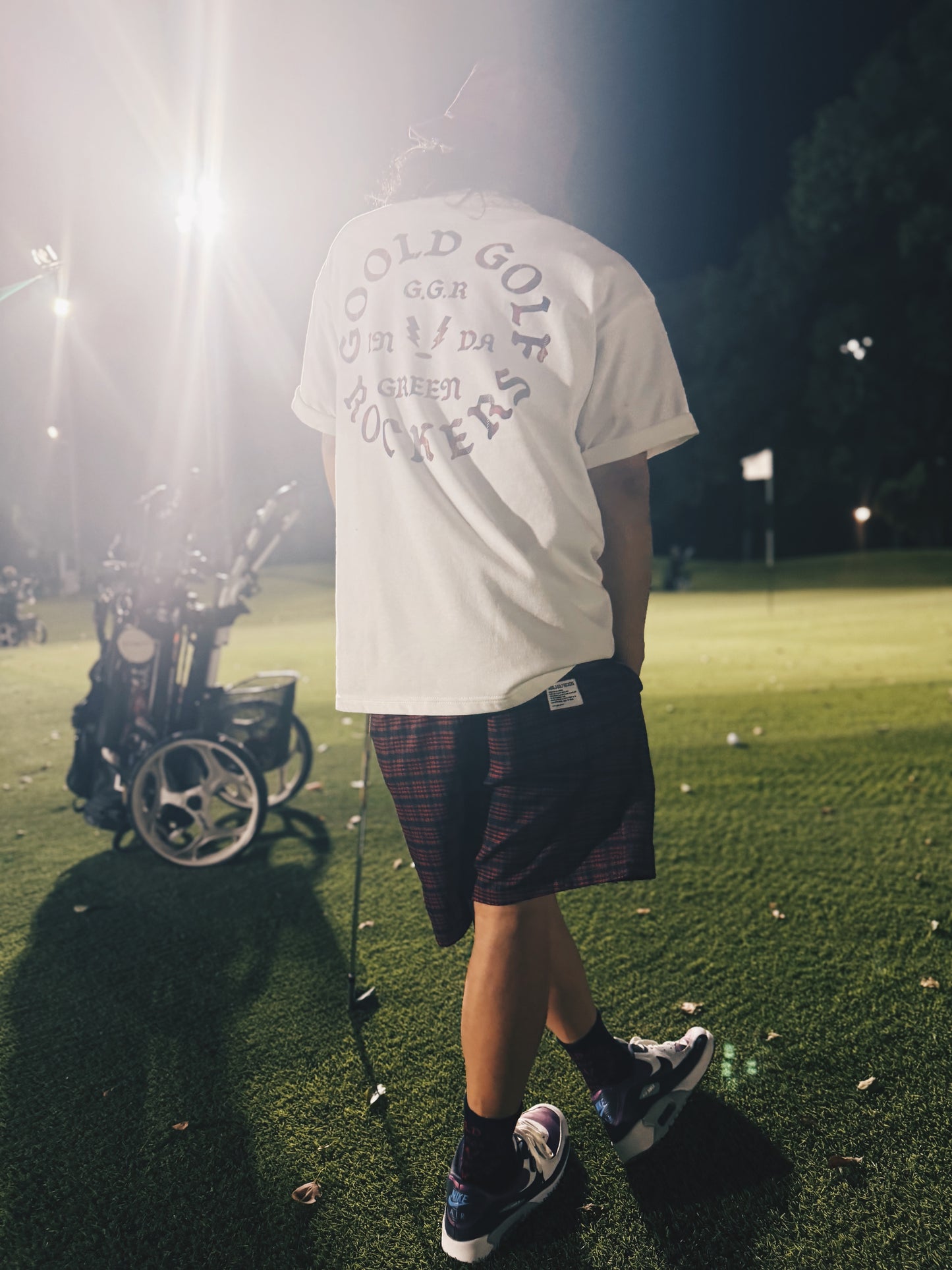 OG LOGO CHECK TEE GRAY