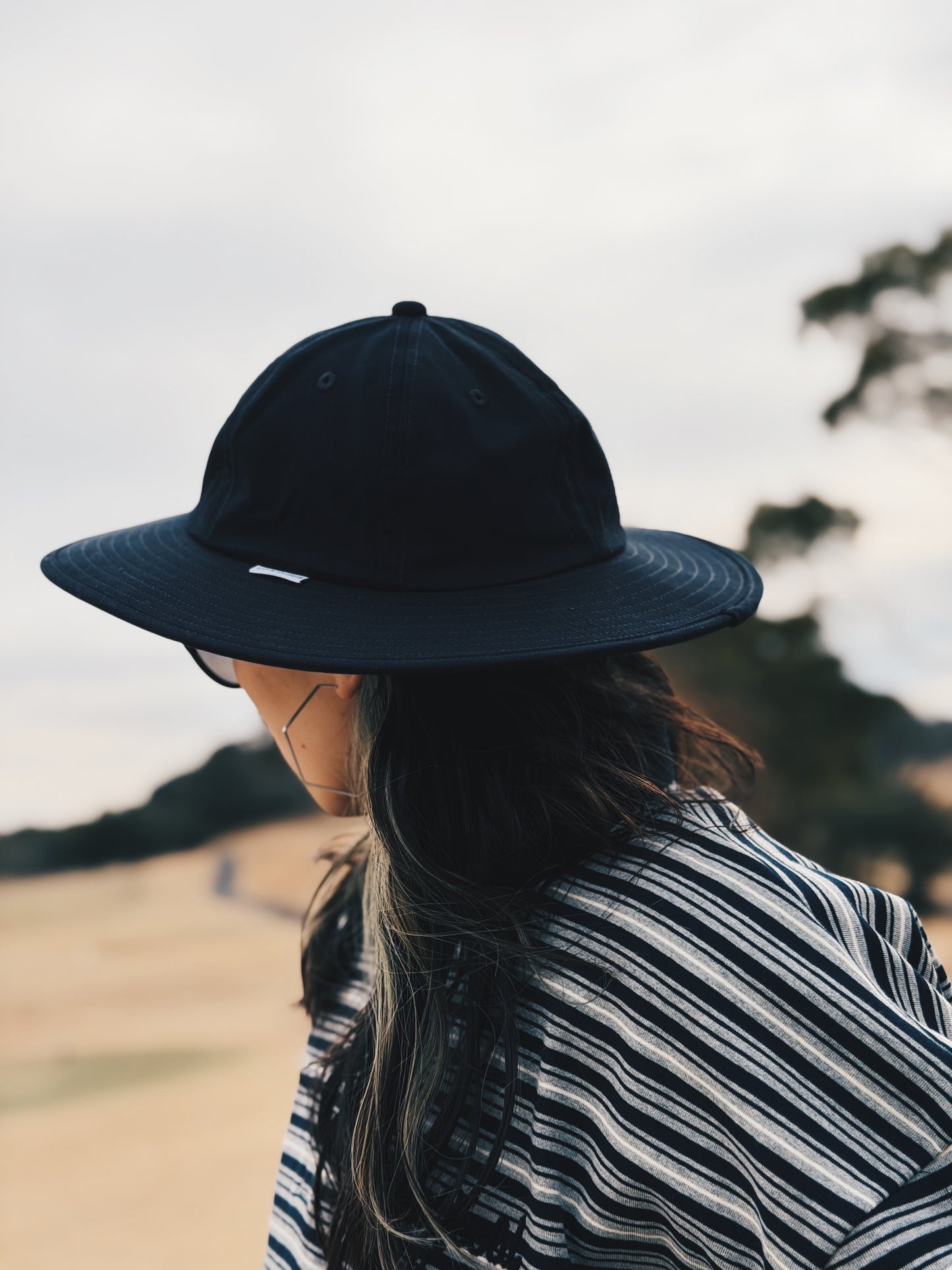 COTTON LONG BRIM HAT NAVY