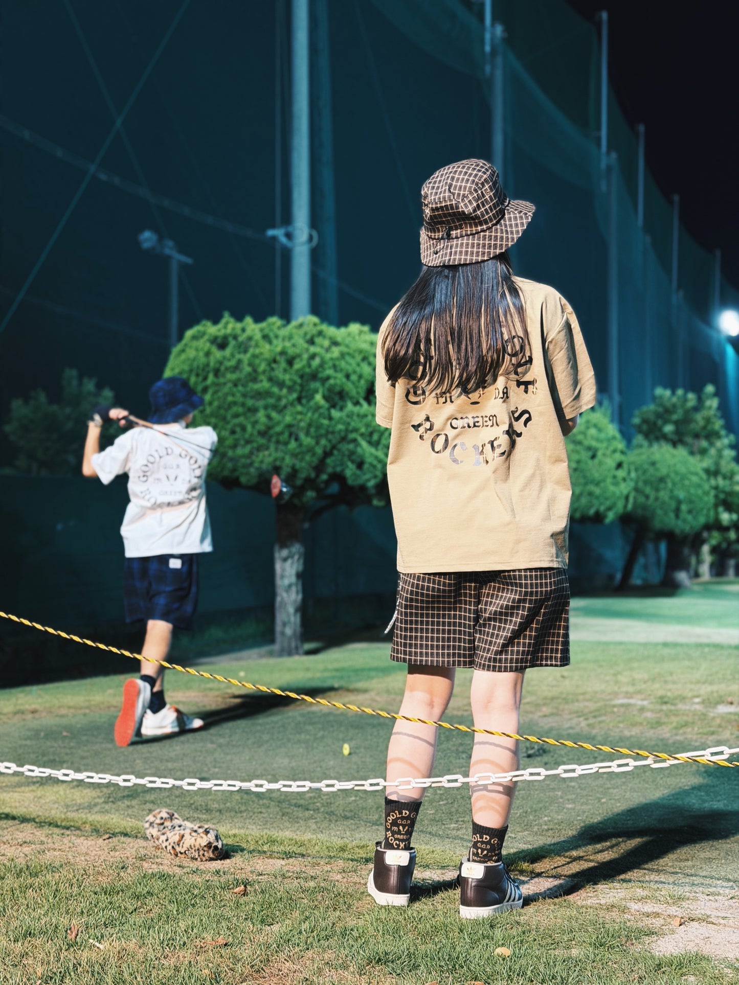 OG LOGO CHECK UL-DRA MOCK NECK TEE GRAY