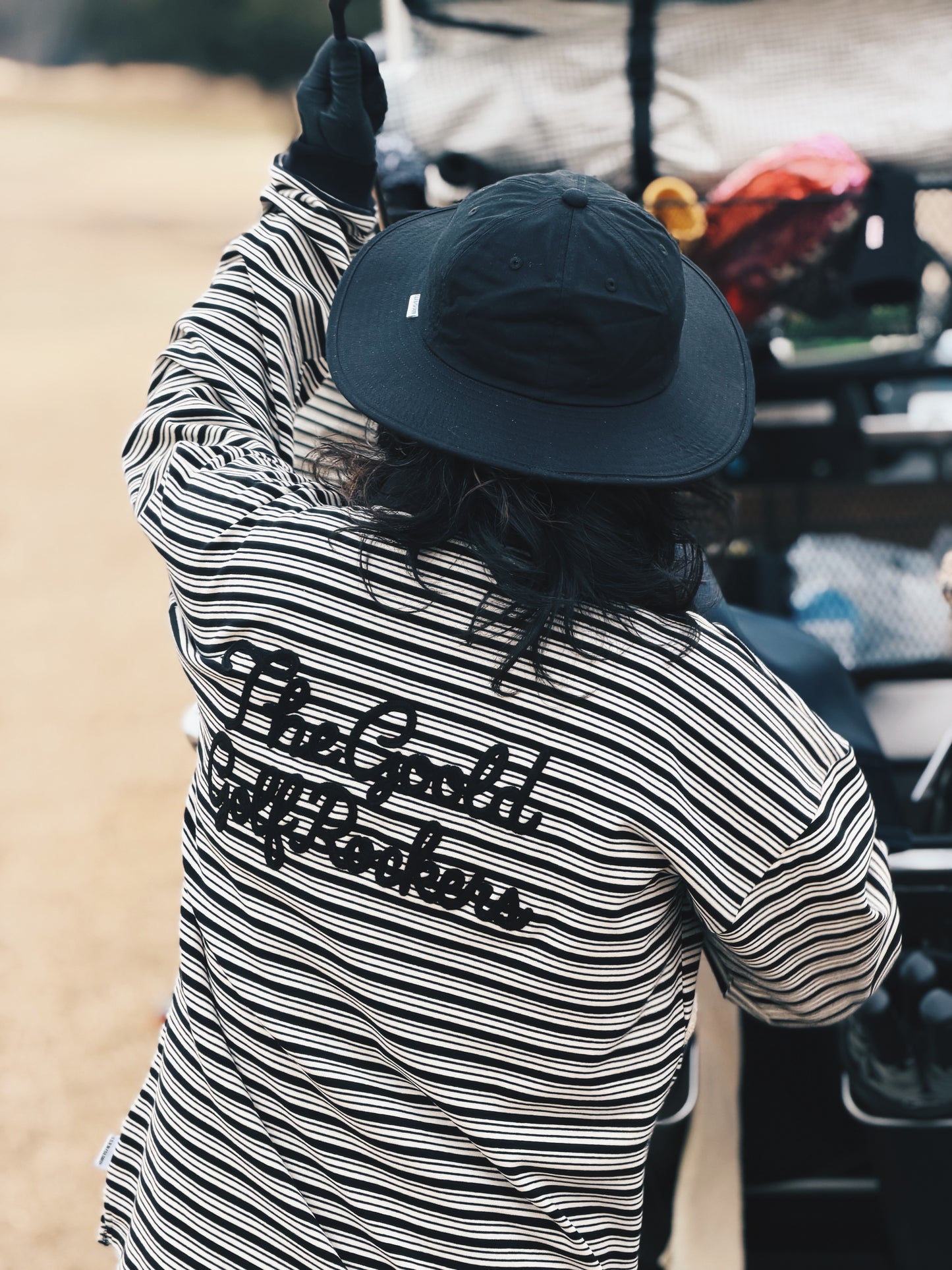 COTTON LONG BRIM HAT NAVY