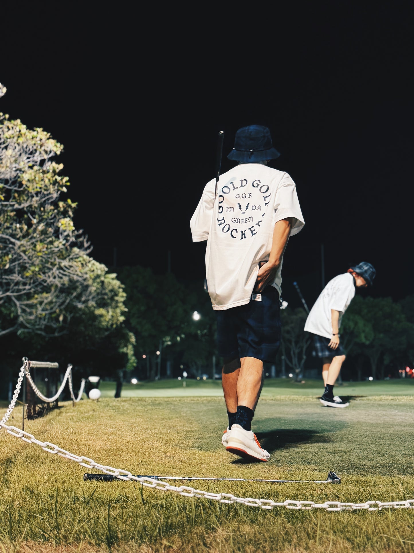 OG LOGO CHECK TEE GRAY