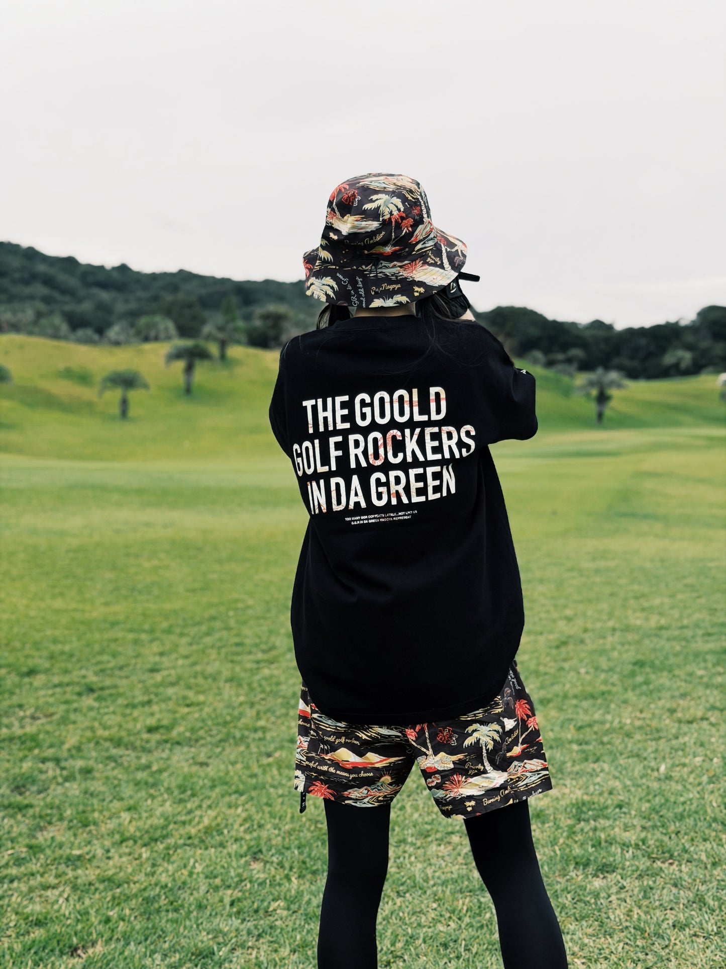 "THE GOLF OF GGR" ALOHA BUCKET HAT "WHITE"