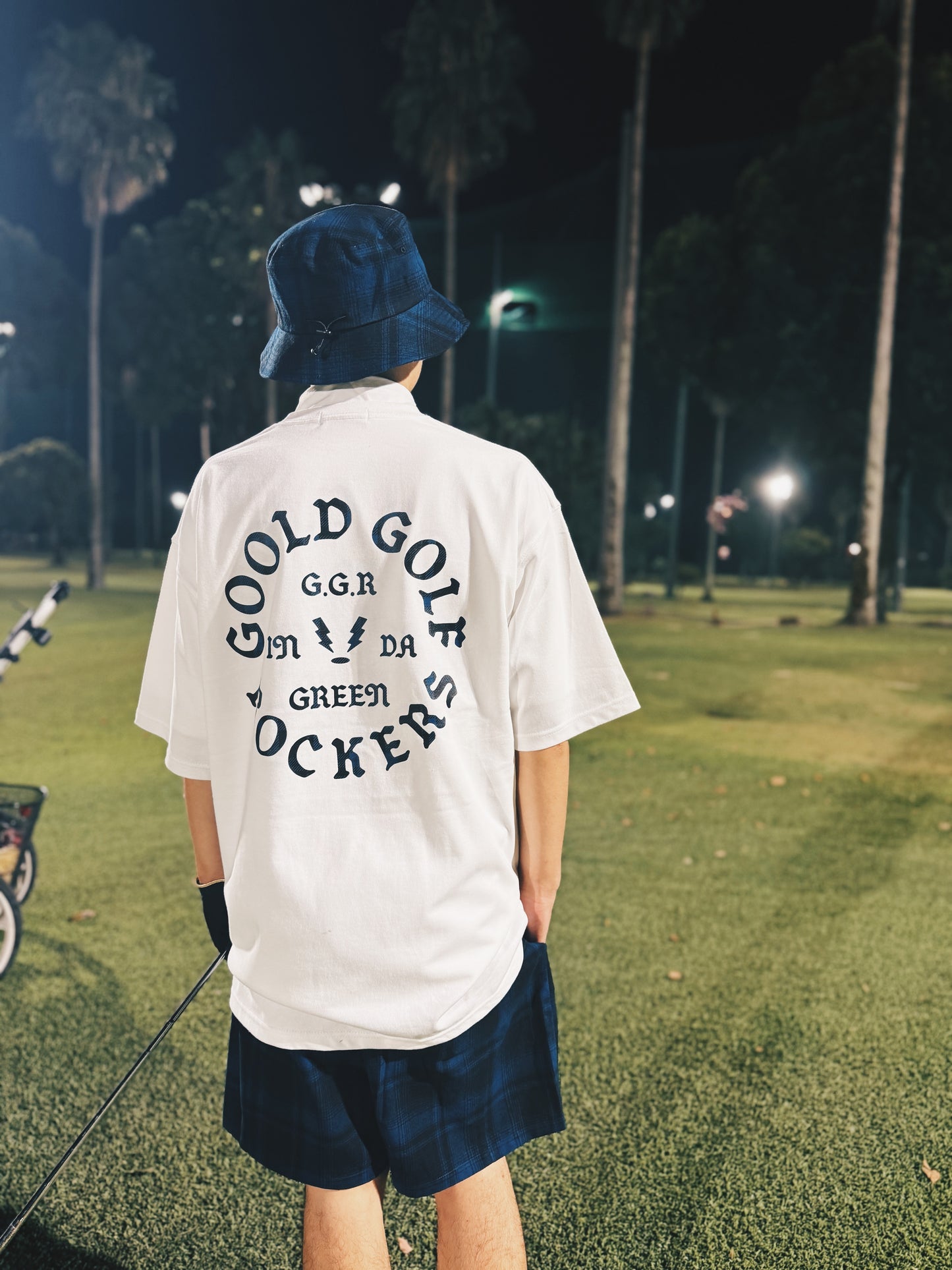 OG LOGO CHECK UL-DRA MOCK NECK TEE GRAY