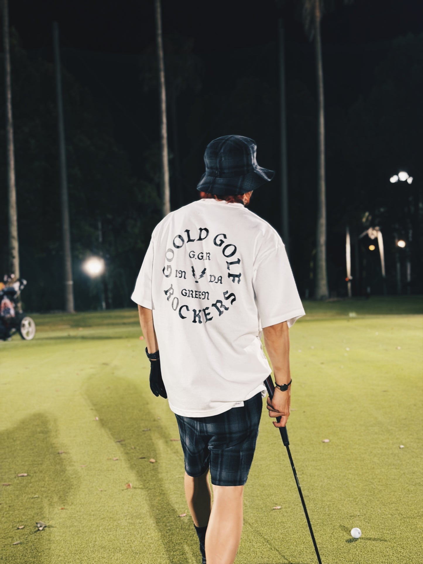 OG LOGO CHECK TEE GRAY