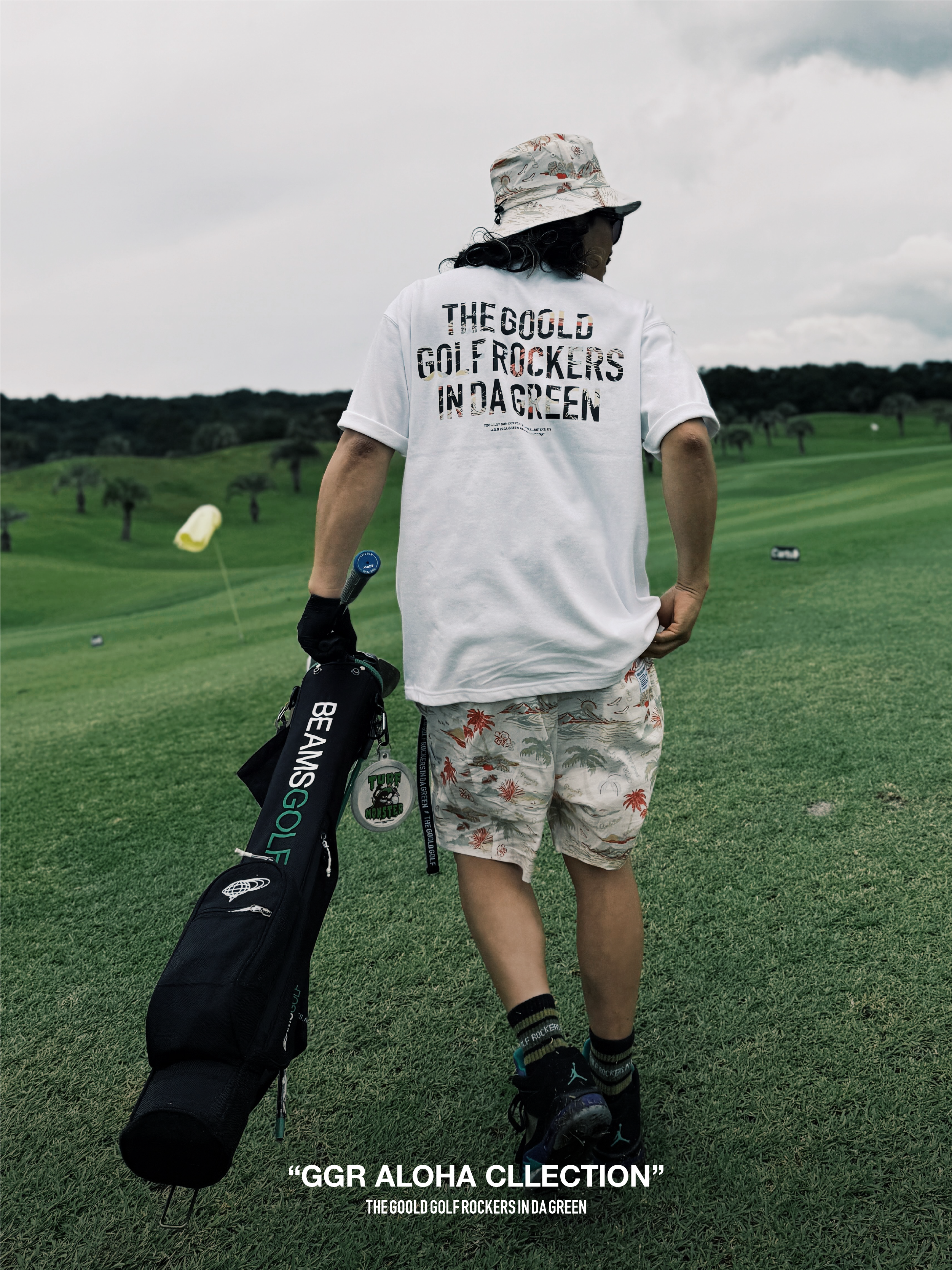 GHOST GOLF GANG GOBANロゴポロシャツ ブラック XL 緑 【公式通販】