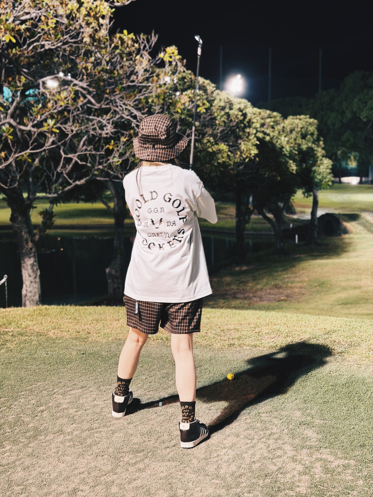 OG LOGO CHECK TEE GRAY