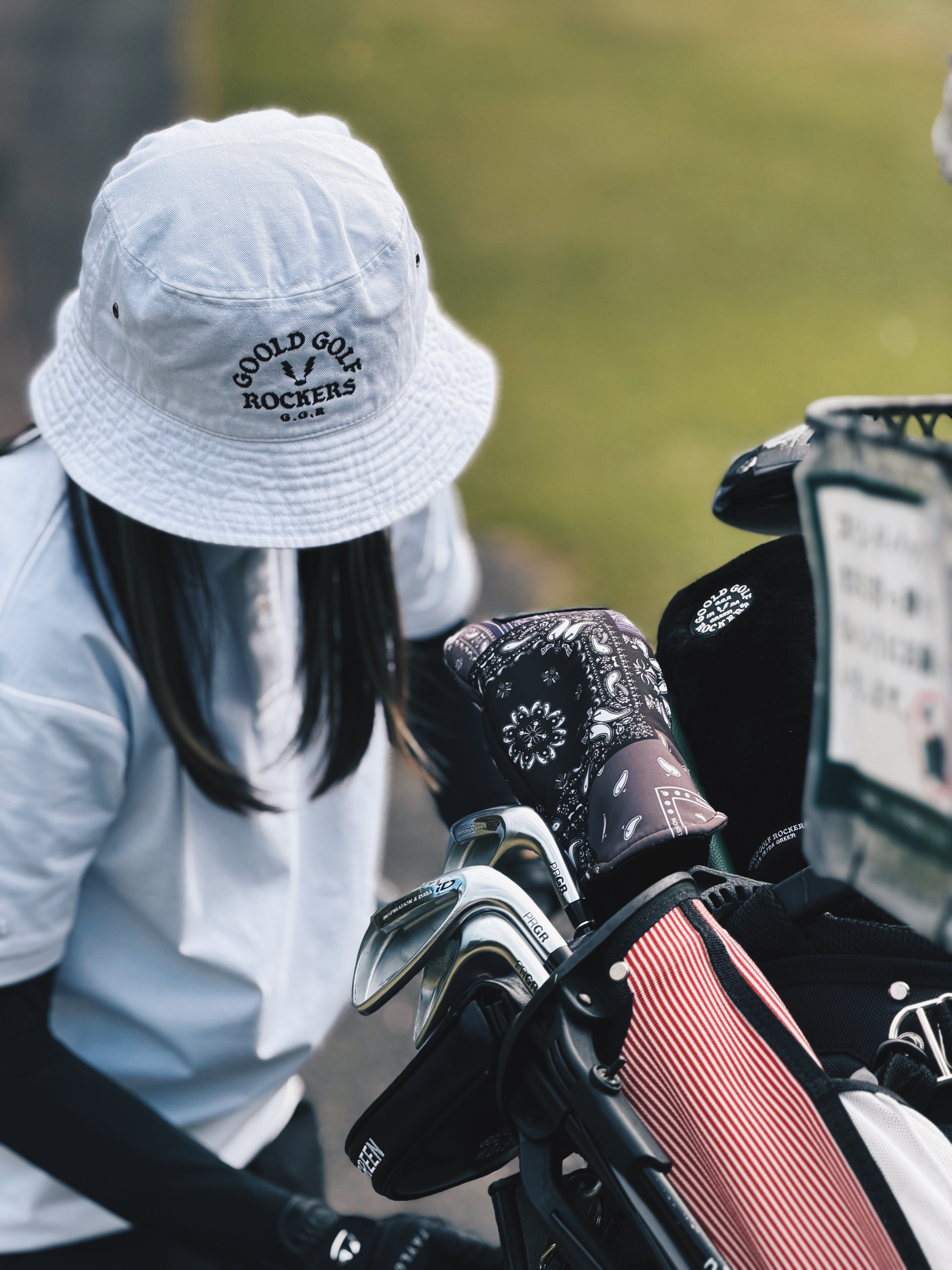 OG LOGO COTTON BUCKETHAT WHITE – GOOLD GOLF ROCKERS