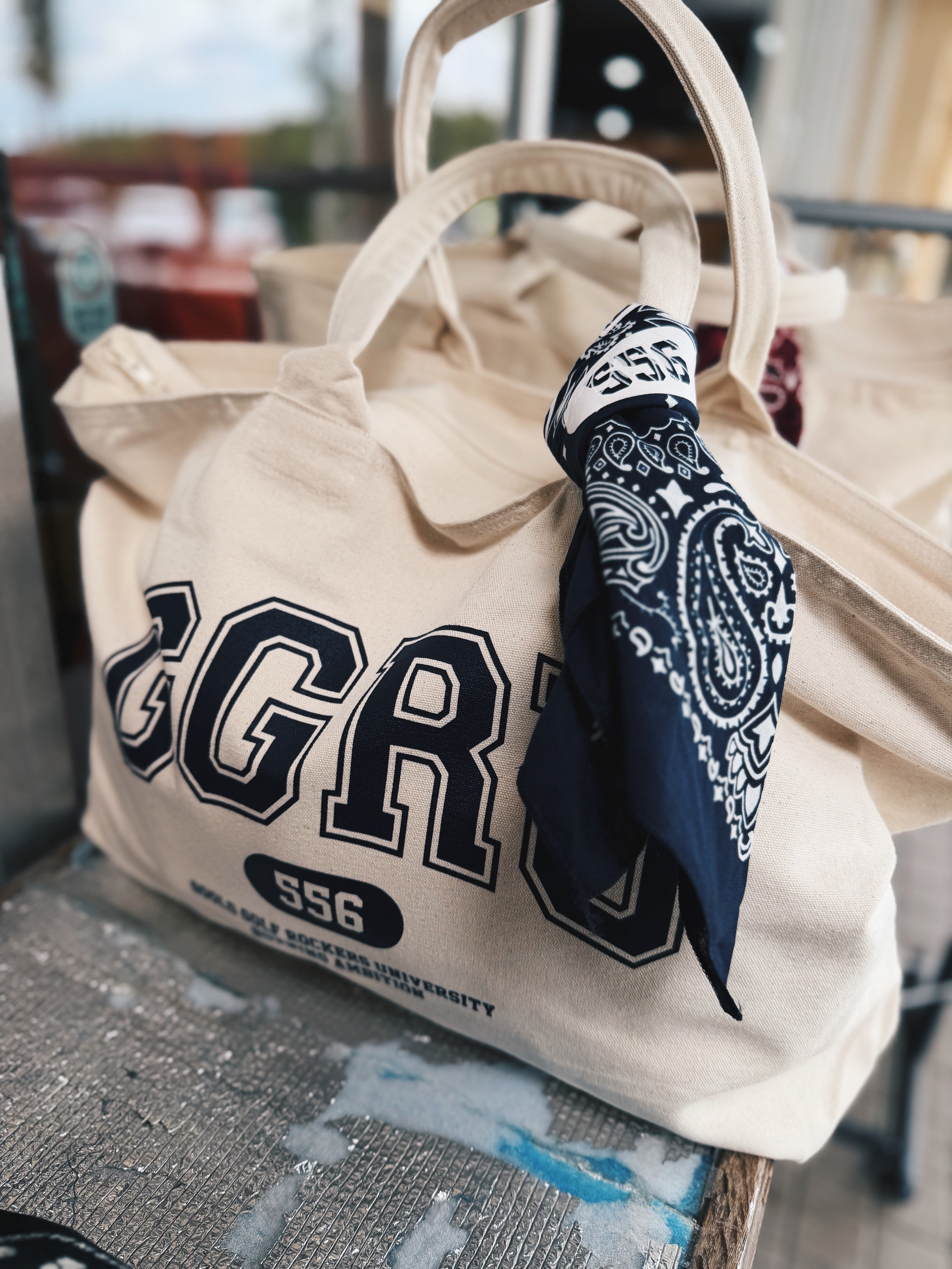 Gurank CH Tote bag　muster werk-sud.別注 GGRU CANVAS BIG TOTE BAG – GOOLD GOLF ROCKERS