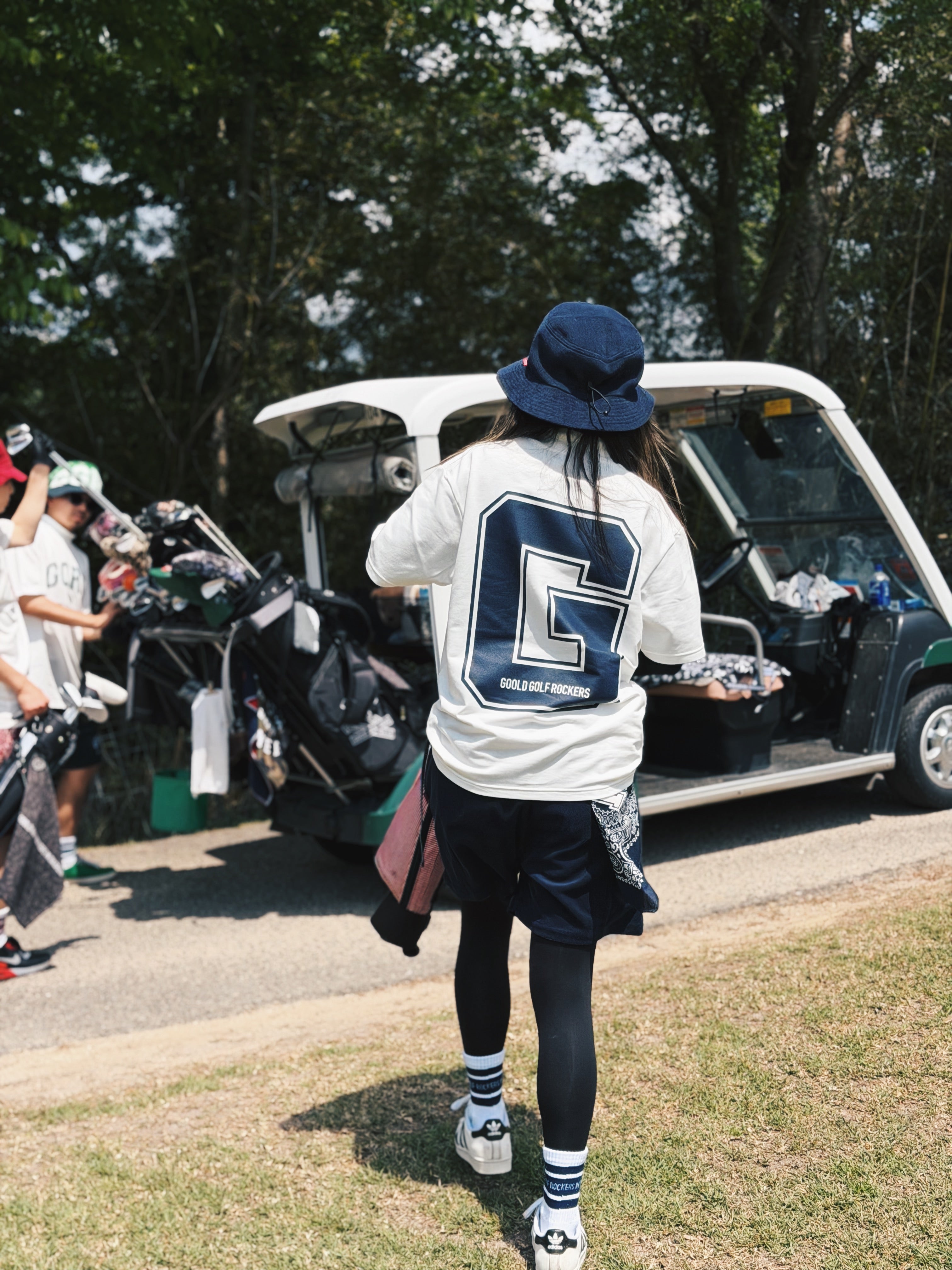 THE GOOLD GOLF ROCKERS モックネック　ネイビーsize L GGRU CORDURA® MOCK NECK TEE NAVY – GOOLD GOLF ROCKERS