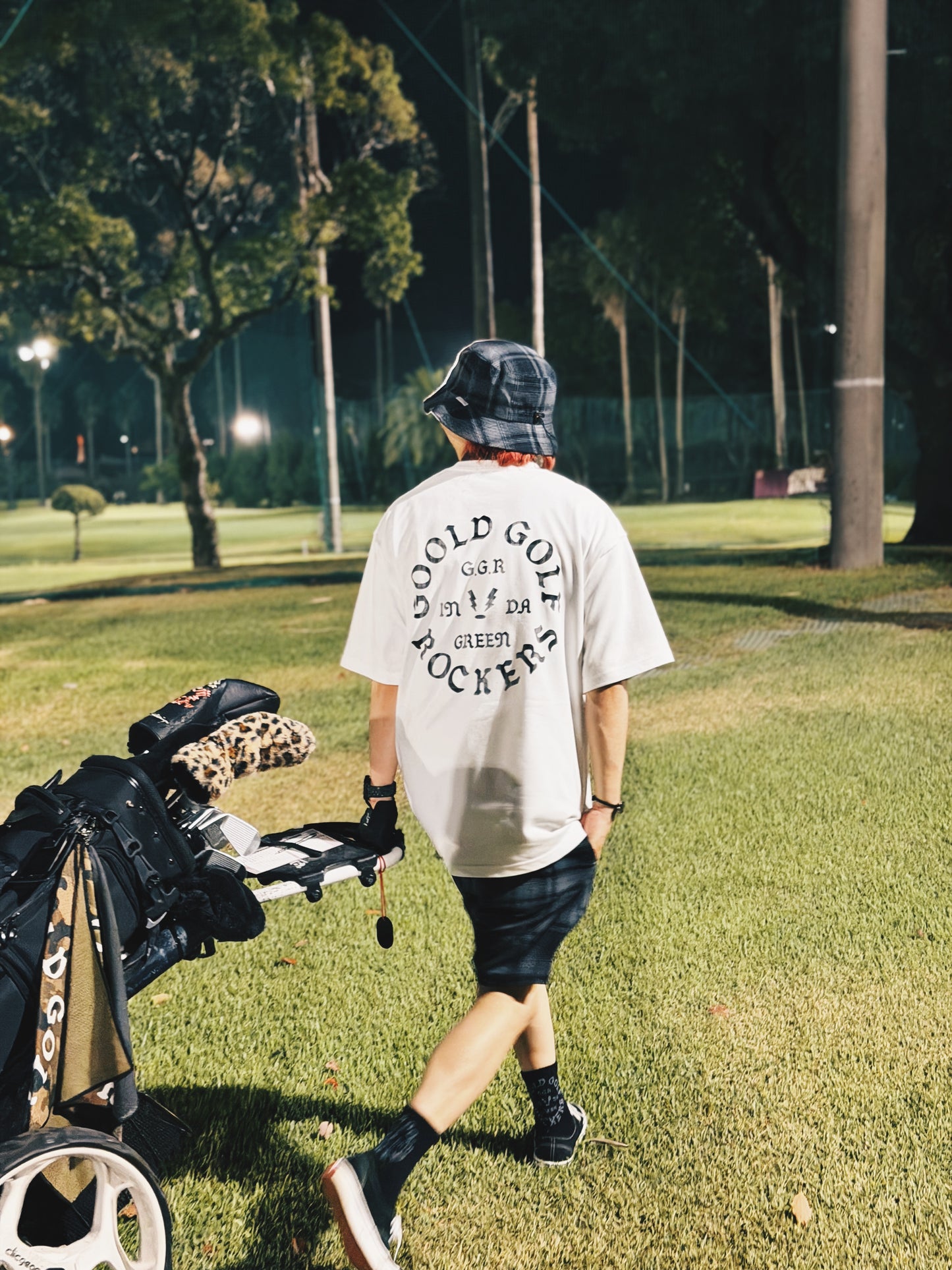 OG LOGO CHECK TEE GRAY
