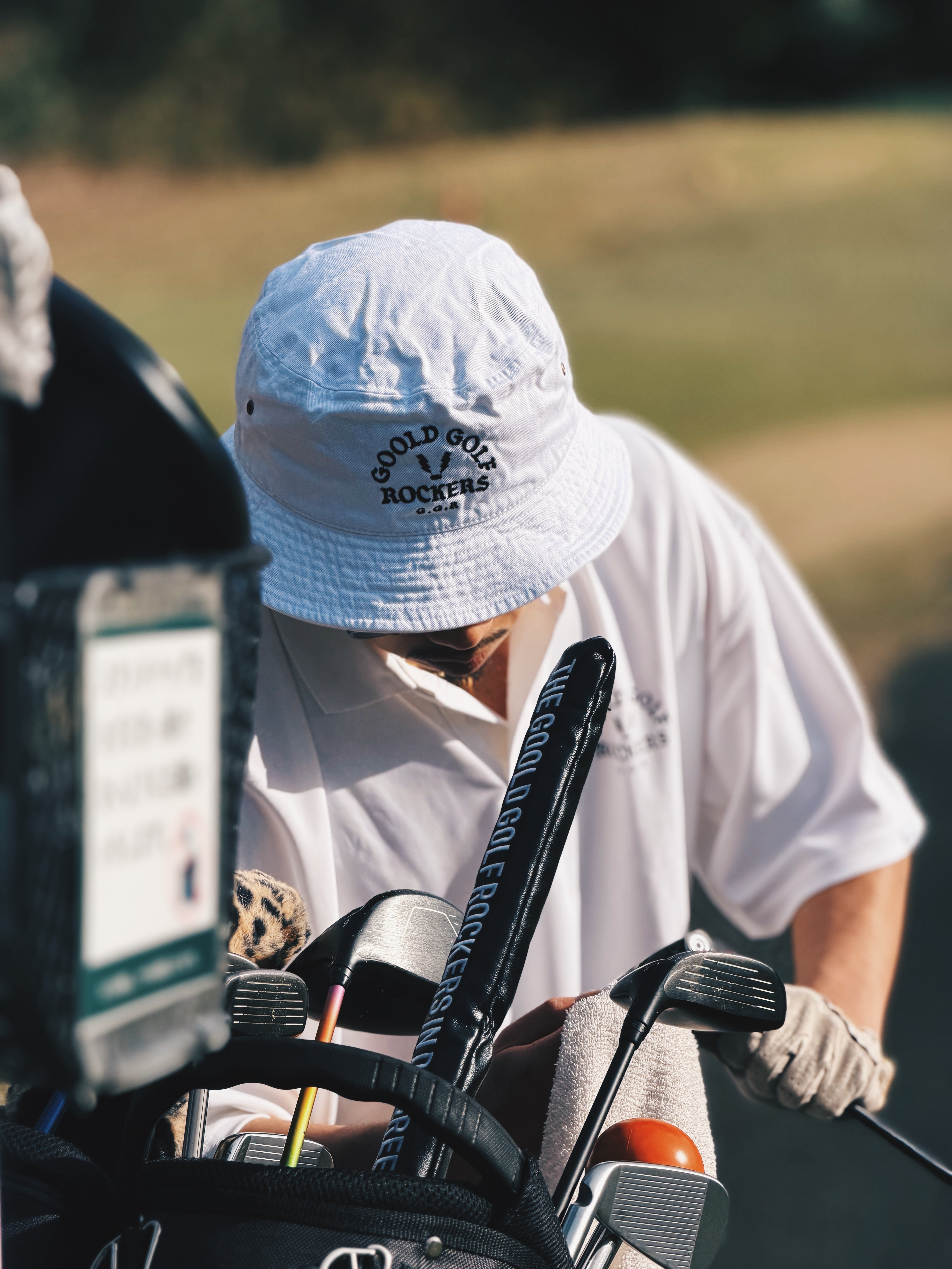 OG LOGO COTTON BUCKETHAT WHITE – GOOLD GOLF ROCKERS