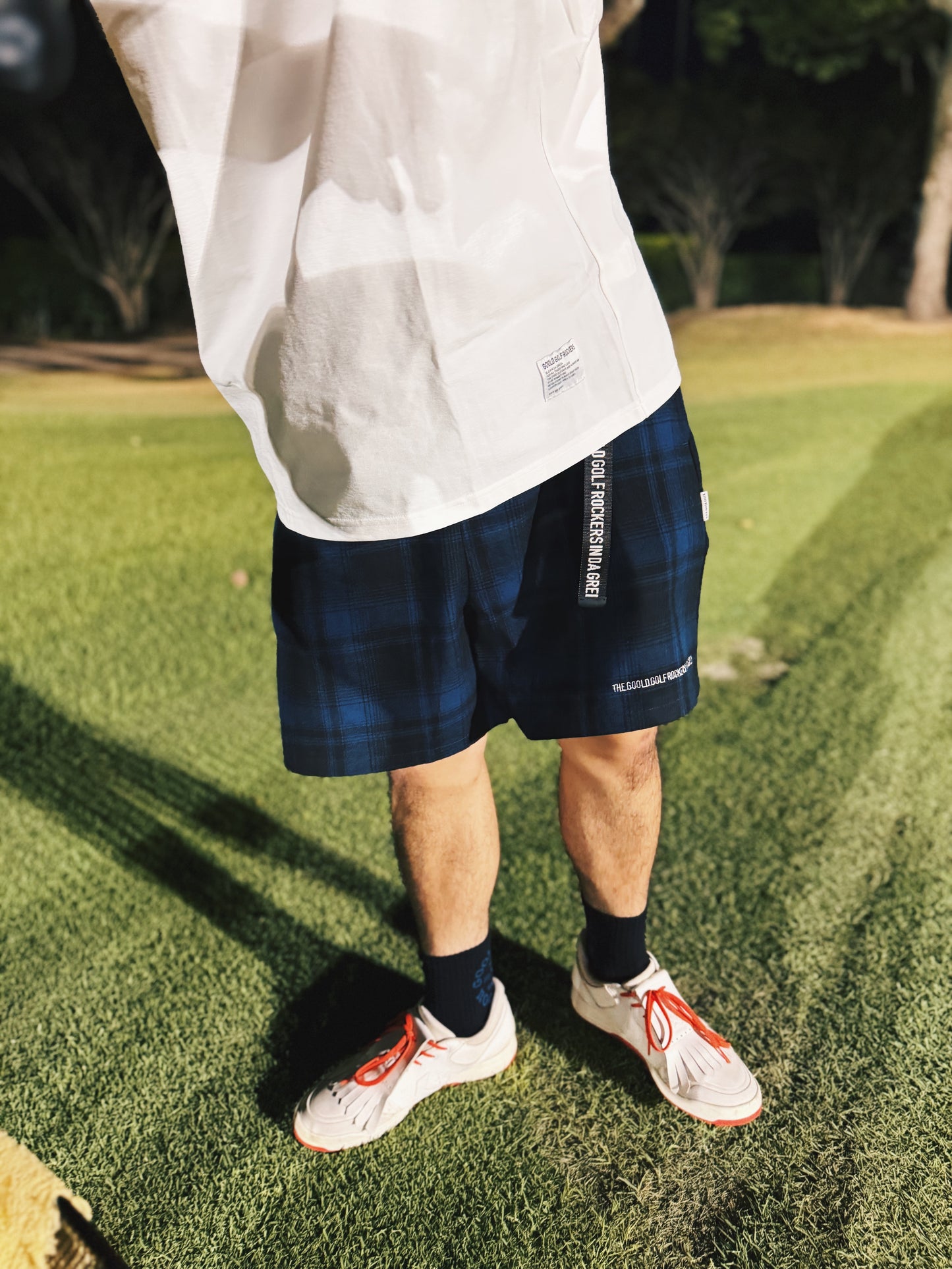 PREMIUM FLEX CHECK  EAZY SHORTS RED