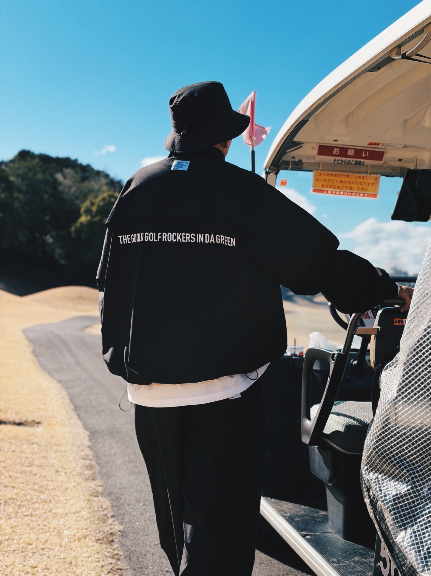 ALL CONDITIONS HASSUI 2WAY HALF ZIP JACKET BLACK