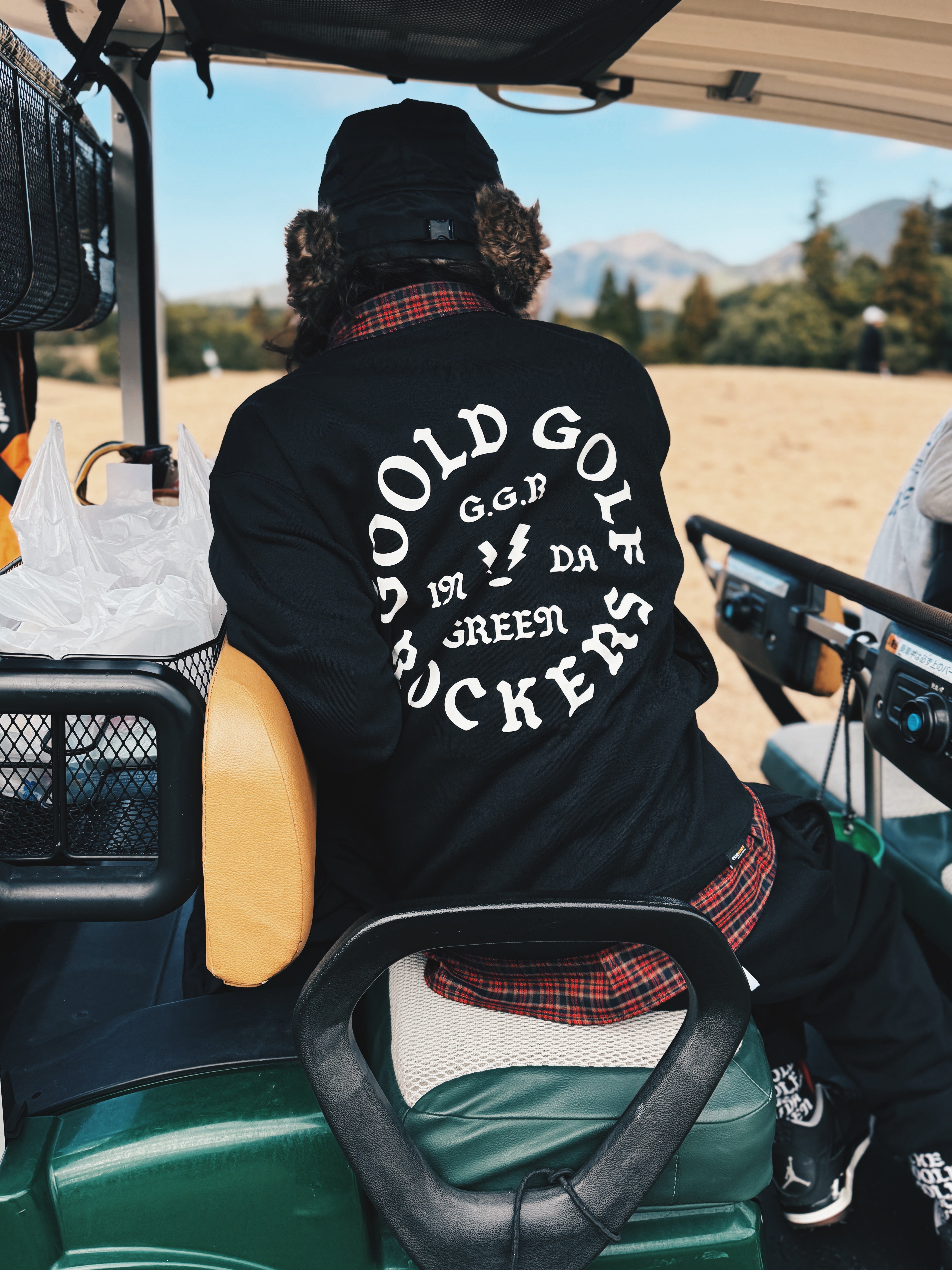 OG LOGO CORDURA®︎ CREW NECK SWEAT BLACK – GOOLD GOLF ROCKERS