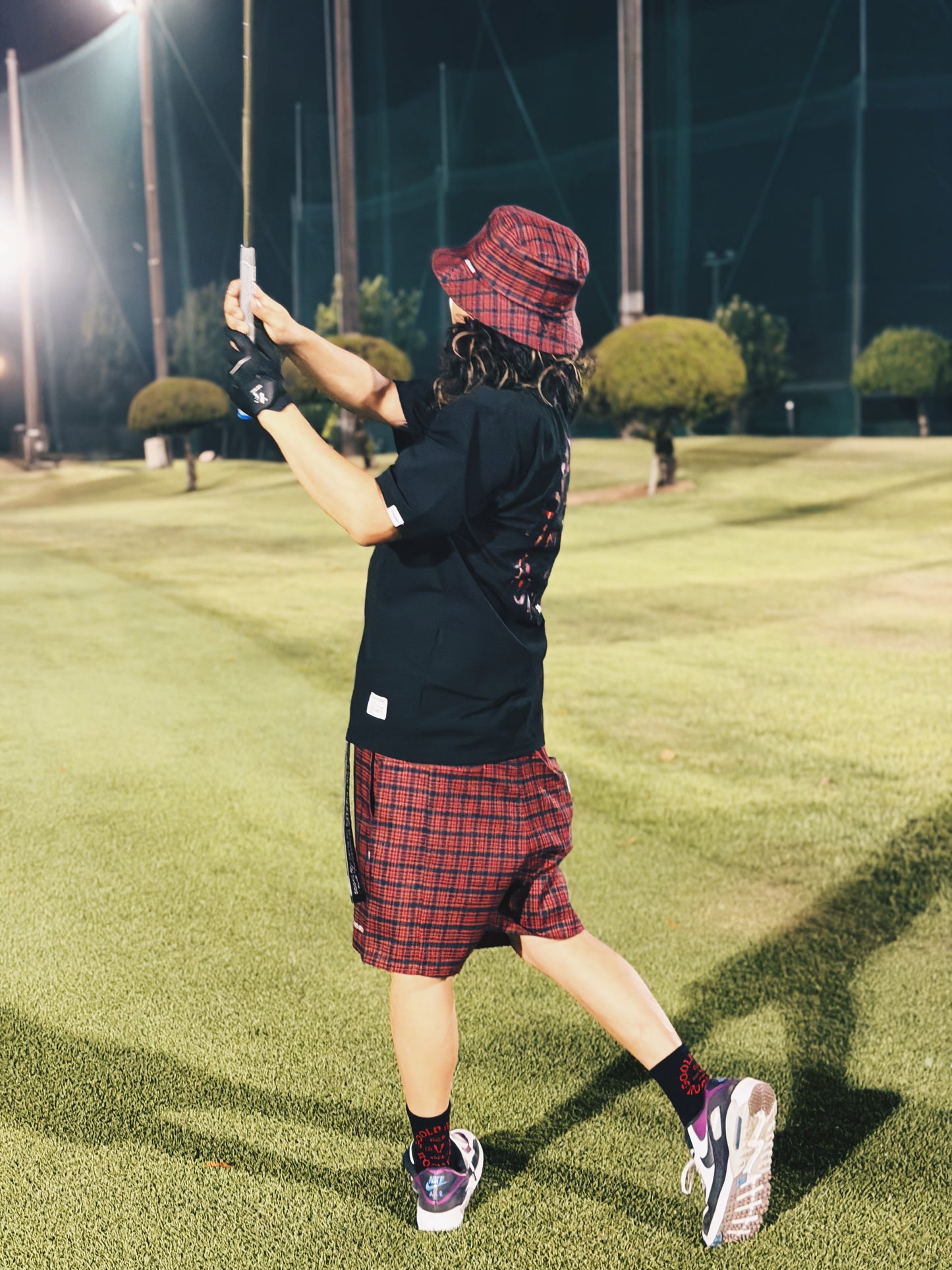 PREMIUM FLEX CHECK  EAZY SHORTS RED
