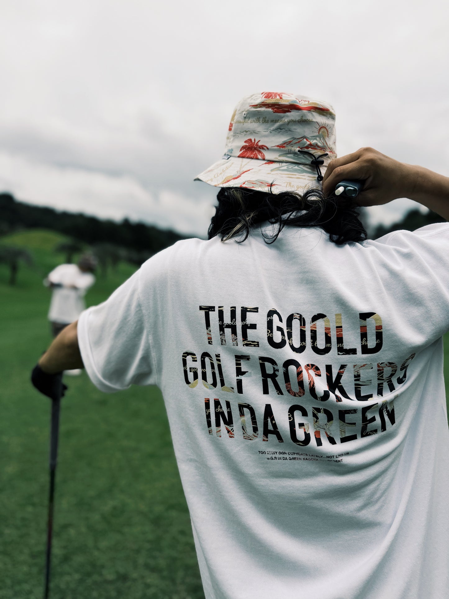 "THE GOLF OF GGR" ALOHA BUCKET HAT "WHITE"