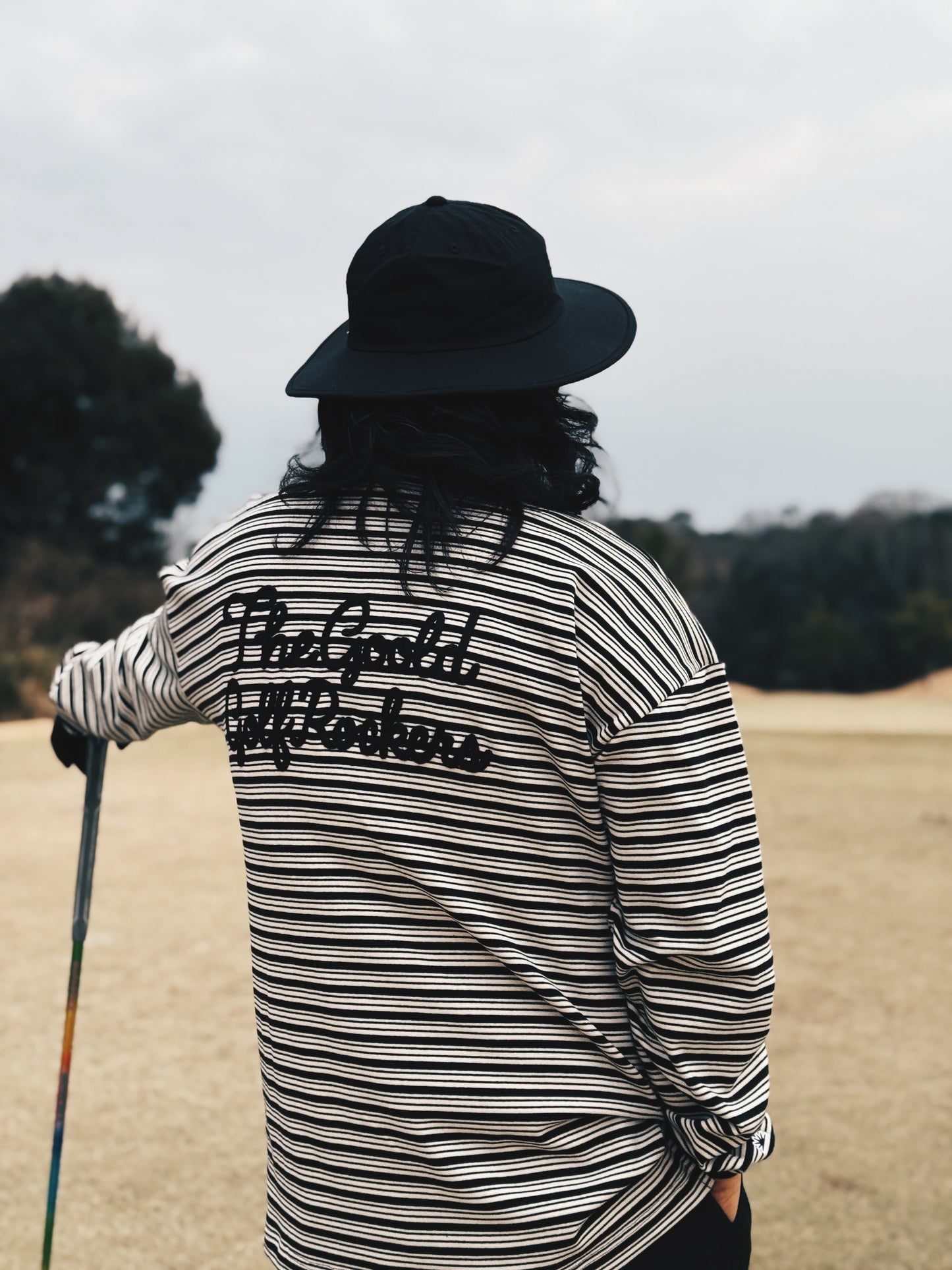 COTTON LONG BRIM HAT NAVY