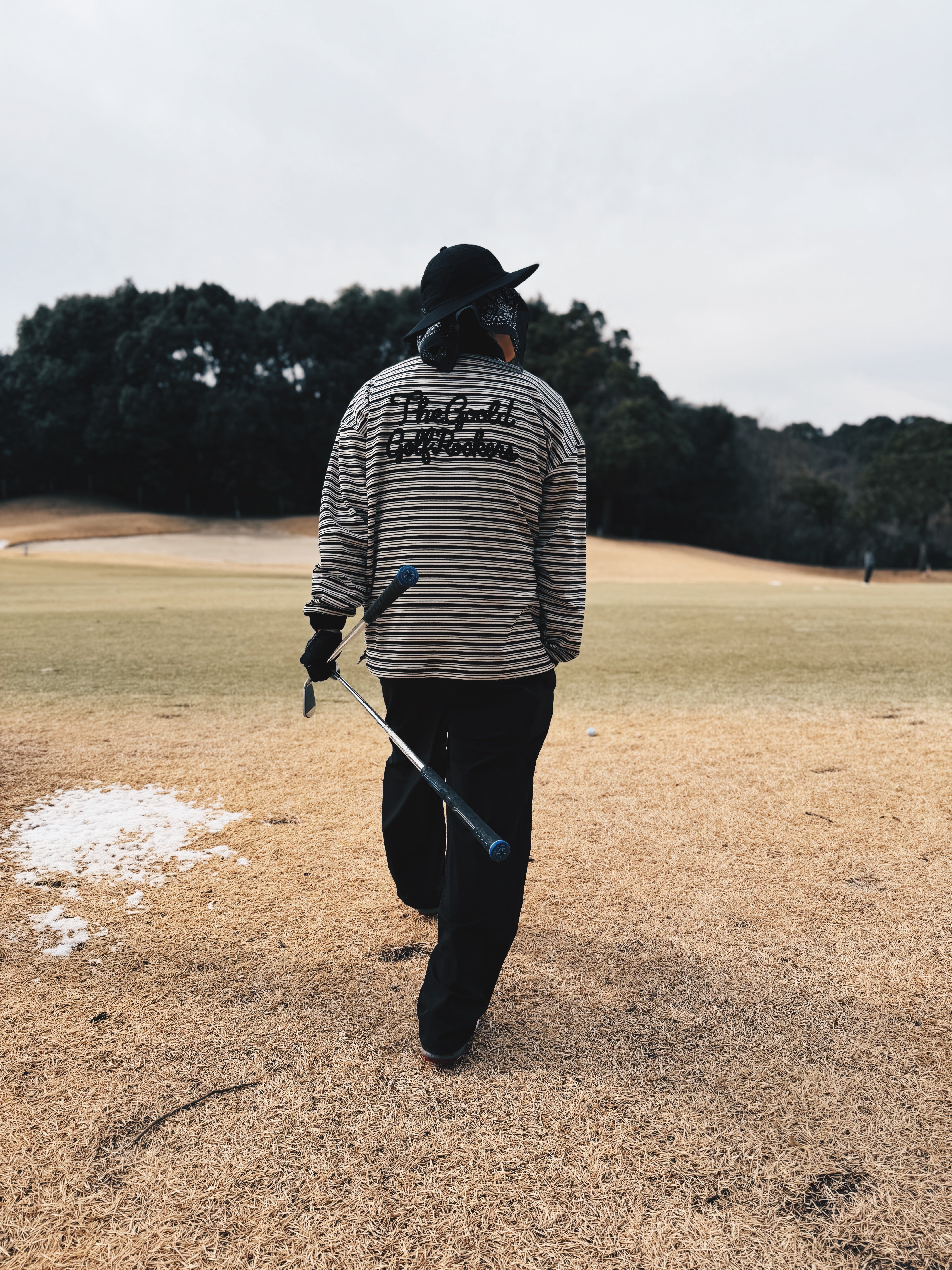 COTTON LONG BRIM HAT BLACK – GOOLD GOLF ROCKERS