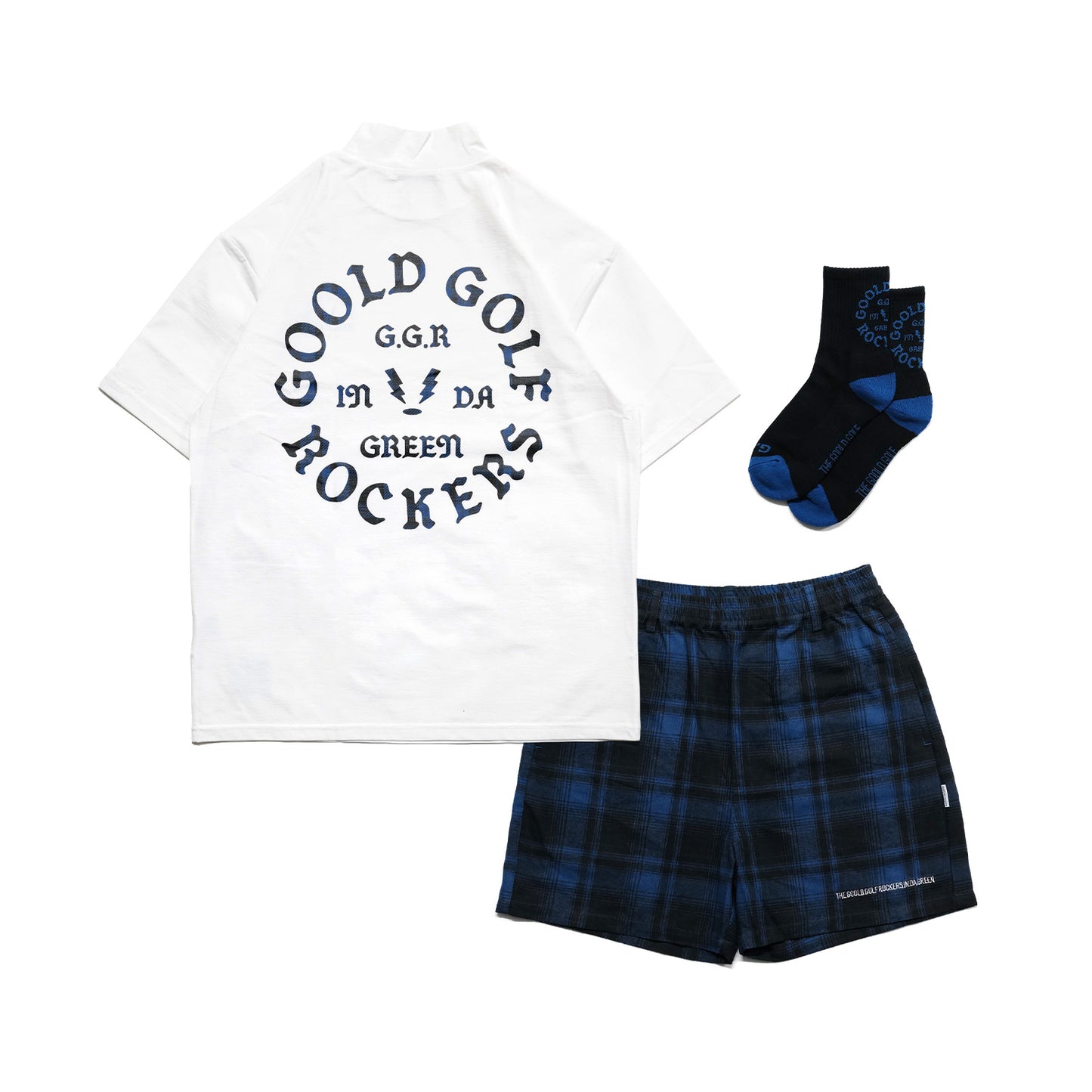 OG LOGO CHECK 3-PIECE SET ”NAVY”