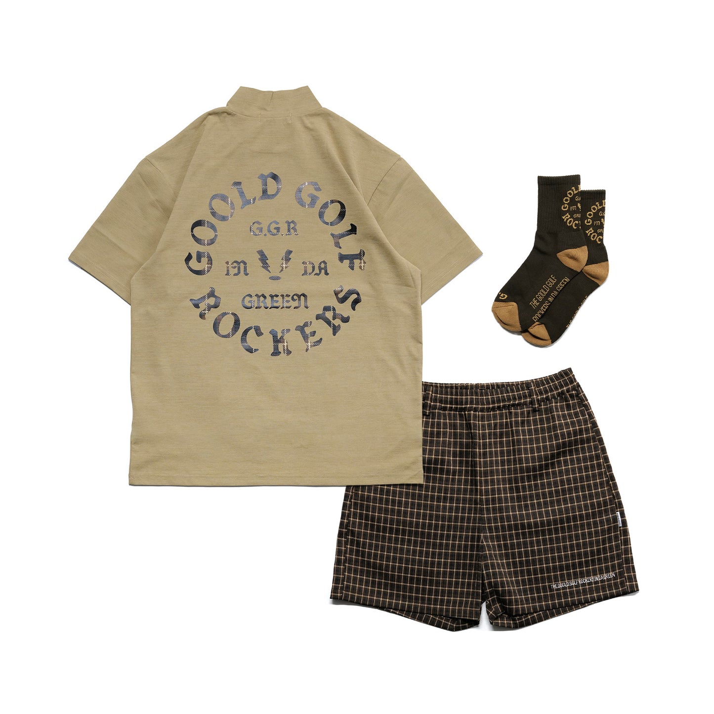 OG LOGO CHECK 3-PIECE SET ”BROWN”