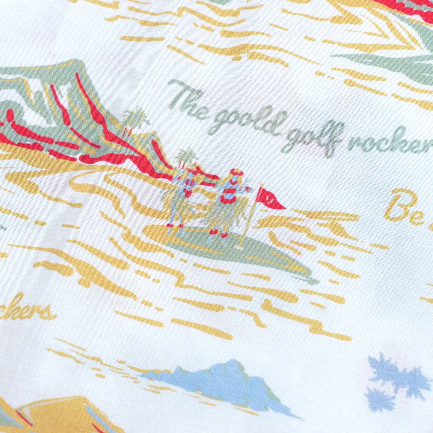 "THE GOLF OF GGR" ALOHA STRETCH SHIRT "WHITE"