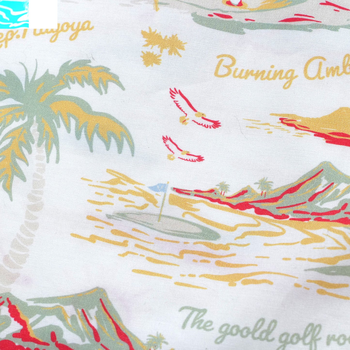 "THE GOLF OF GGR" ALOHA STRETCH SHIRT "WHITE"
