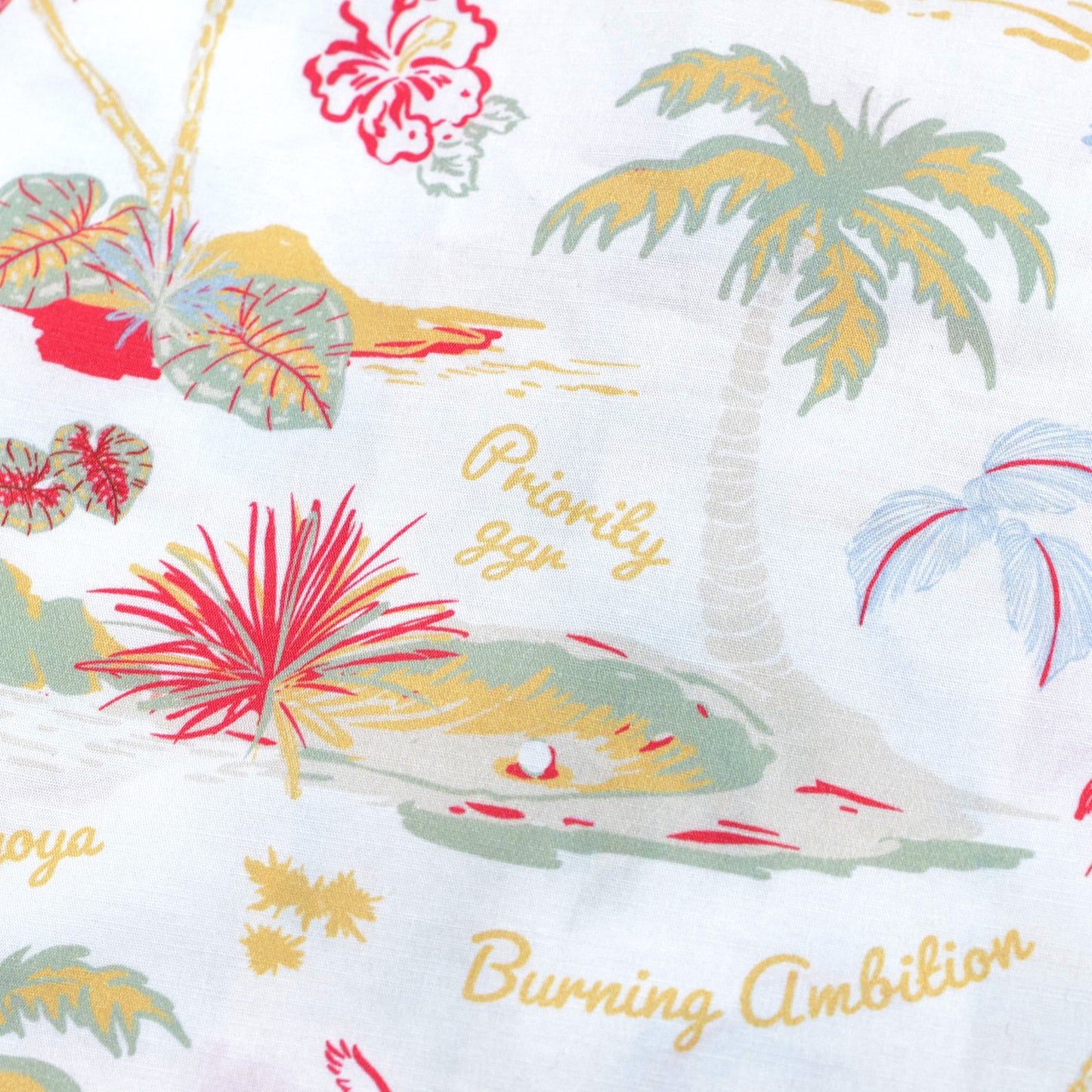 "THE GOLF OF GGR" ALOHA STRETCH SHIRT "WHITE"