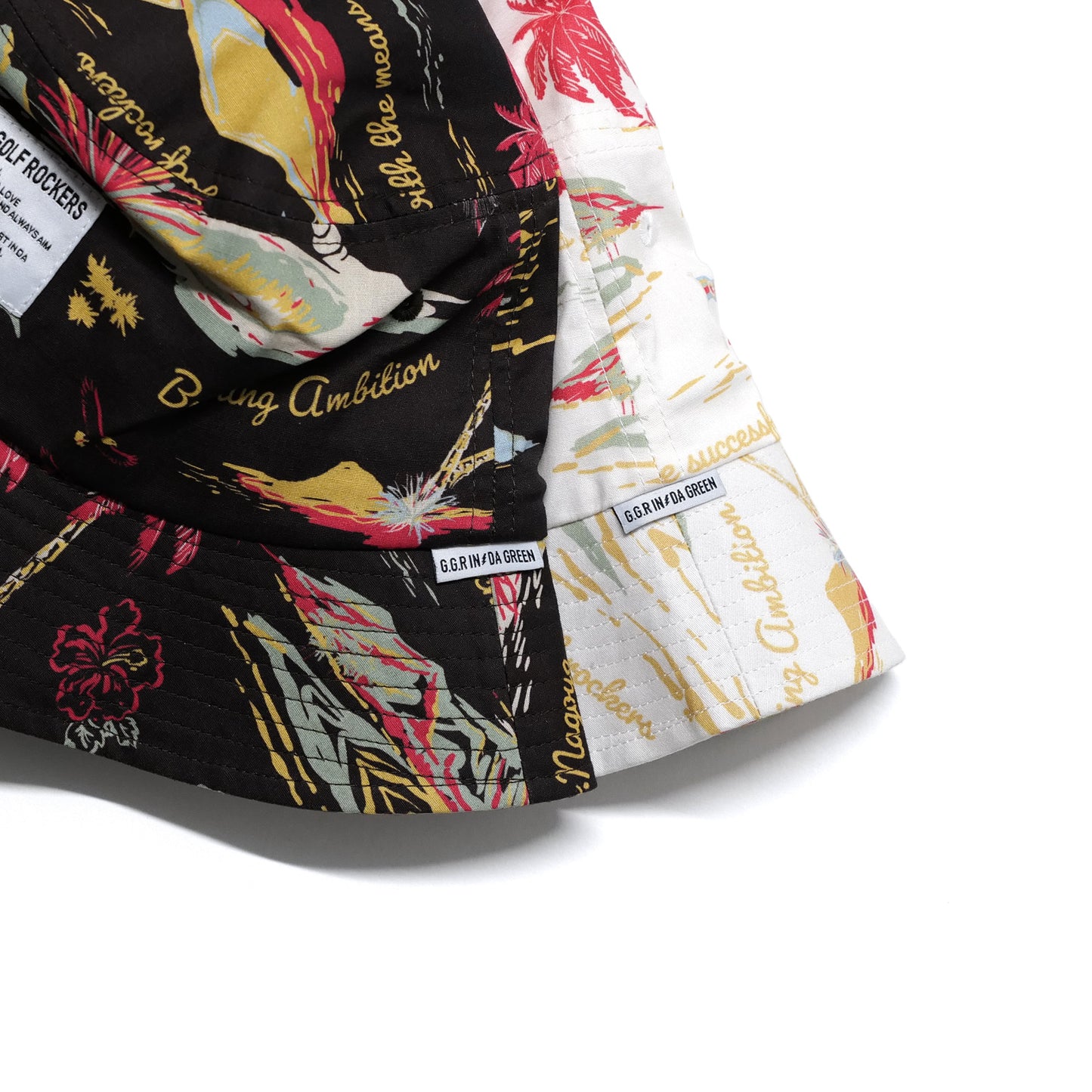 "THE GOLF OF GGR" ALOHA BUCKET HAT "BLACK"