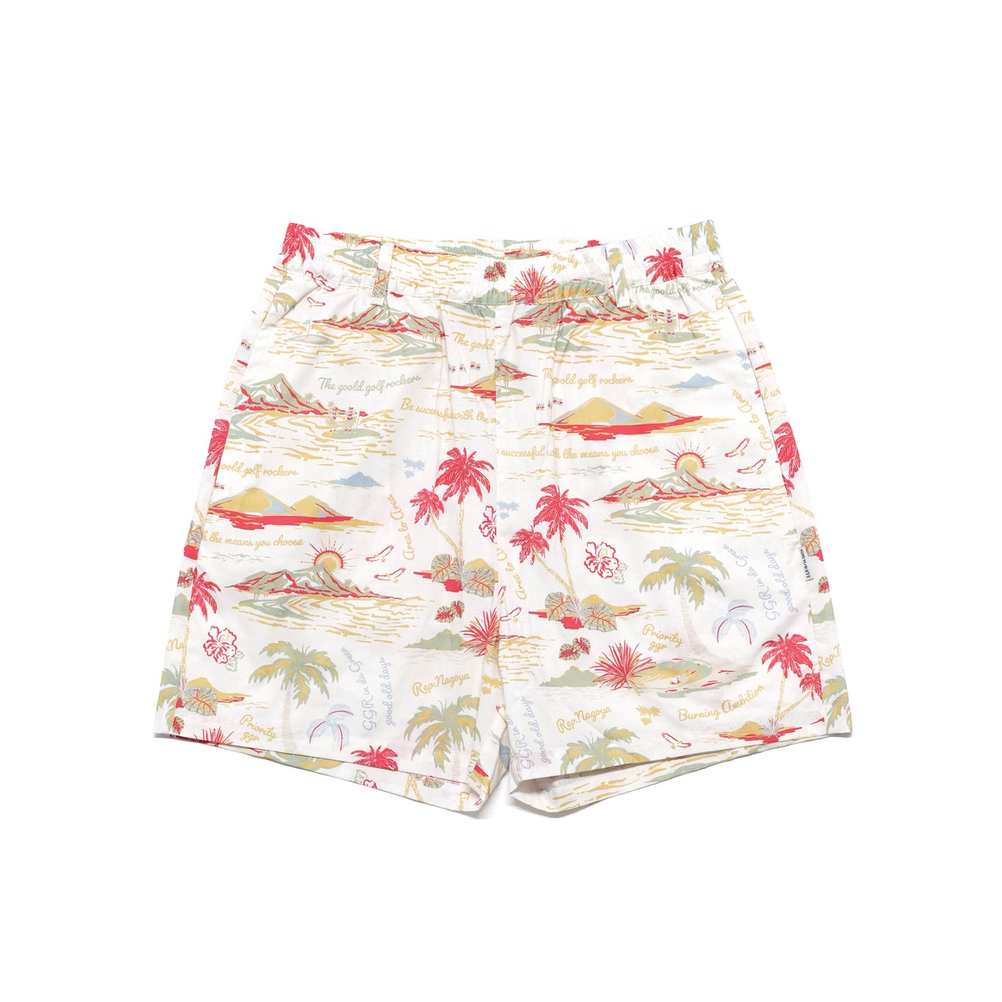 "THE GOLF OF GGR" ALOHA STRETCH SHIRT "WHITE"
