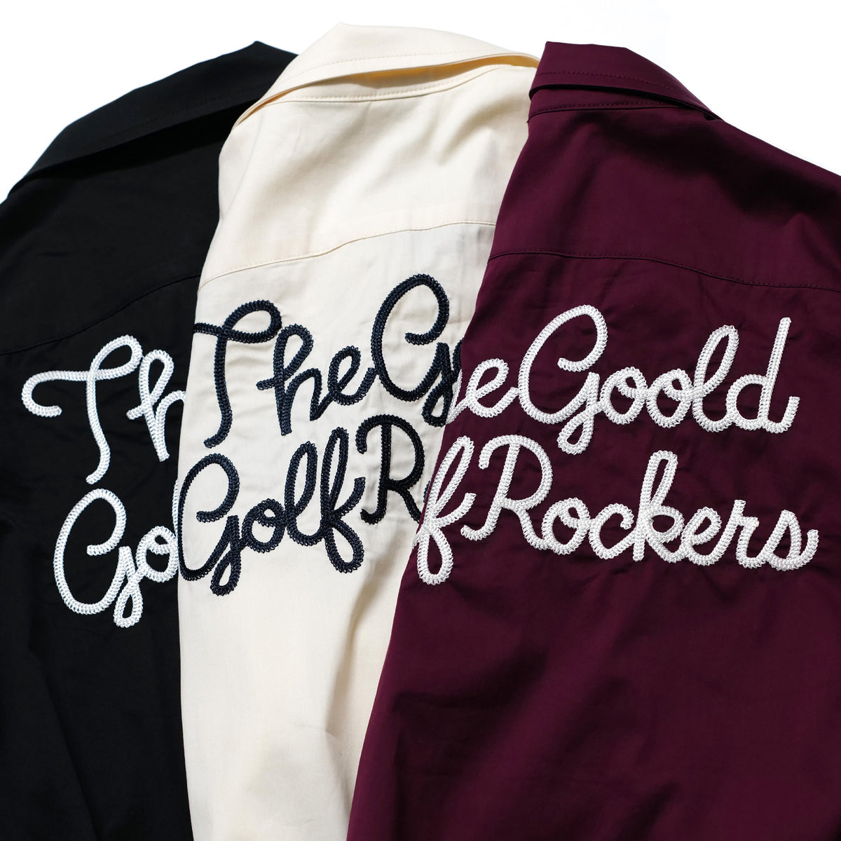 BALLIN' LOGO STRETCH BOWLING SHIRTS "BURGUNDY"