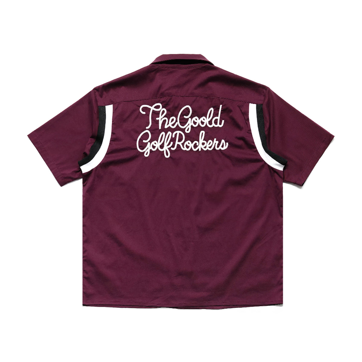 BALLIN' LOGO STRETCH BOWLING SHIRTS "BURGUNDY"