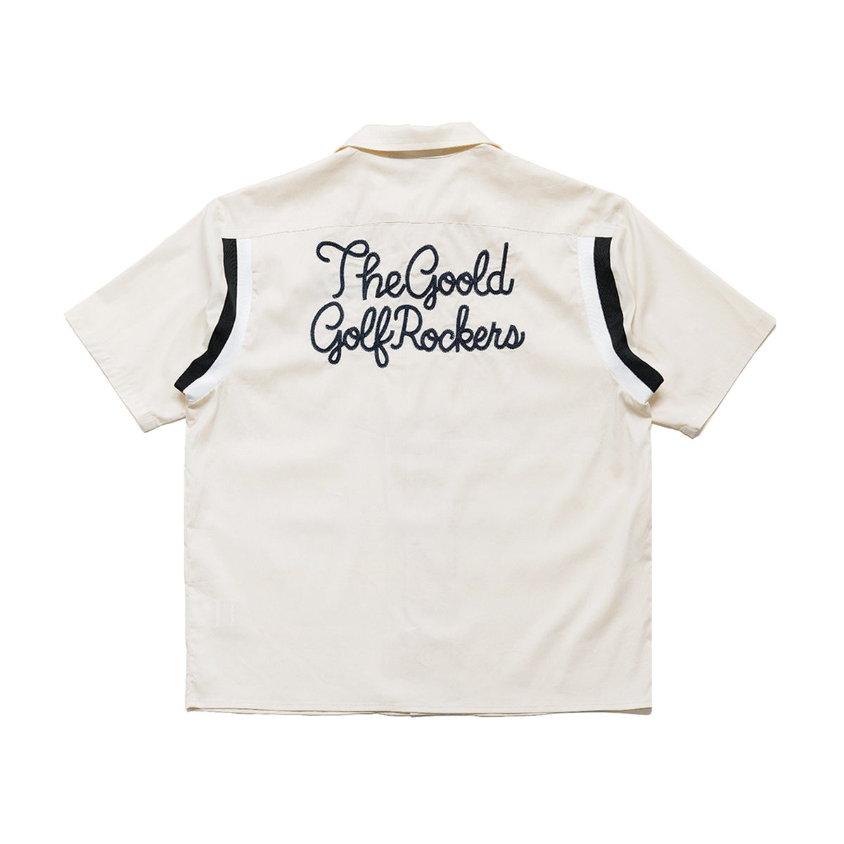 BALLIN' LOGO STRETCH BOWLING SHIRTS "OFF WHITE"