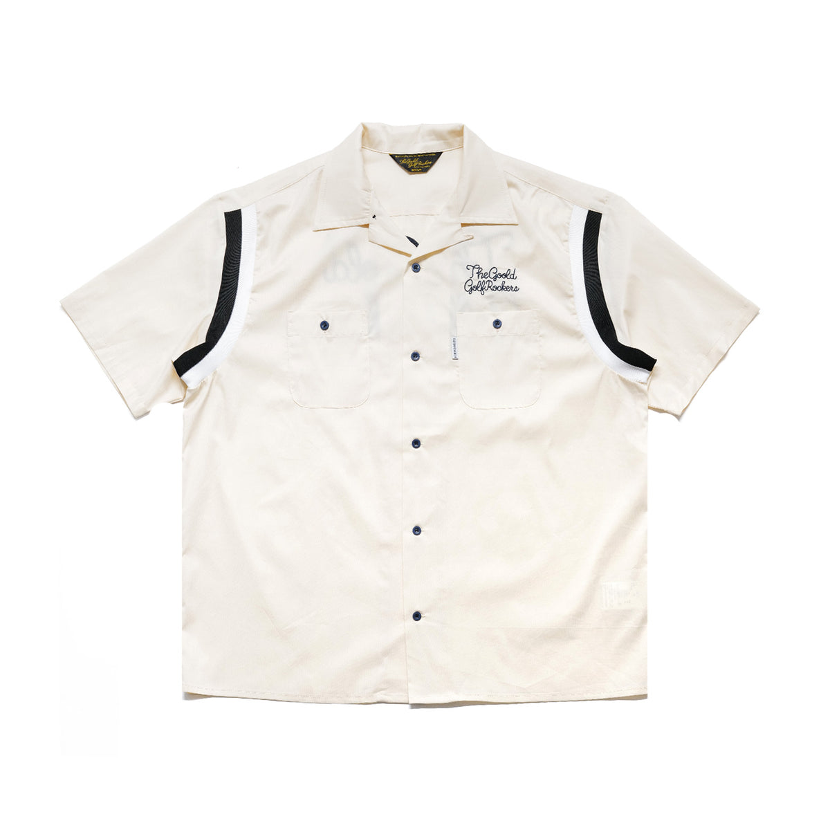 BALLIN' LOGO STRETCH BOWLING SHIRTS "OFF WHITE"
