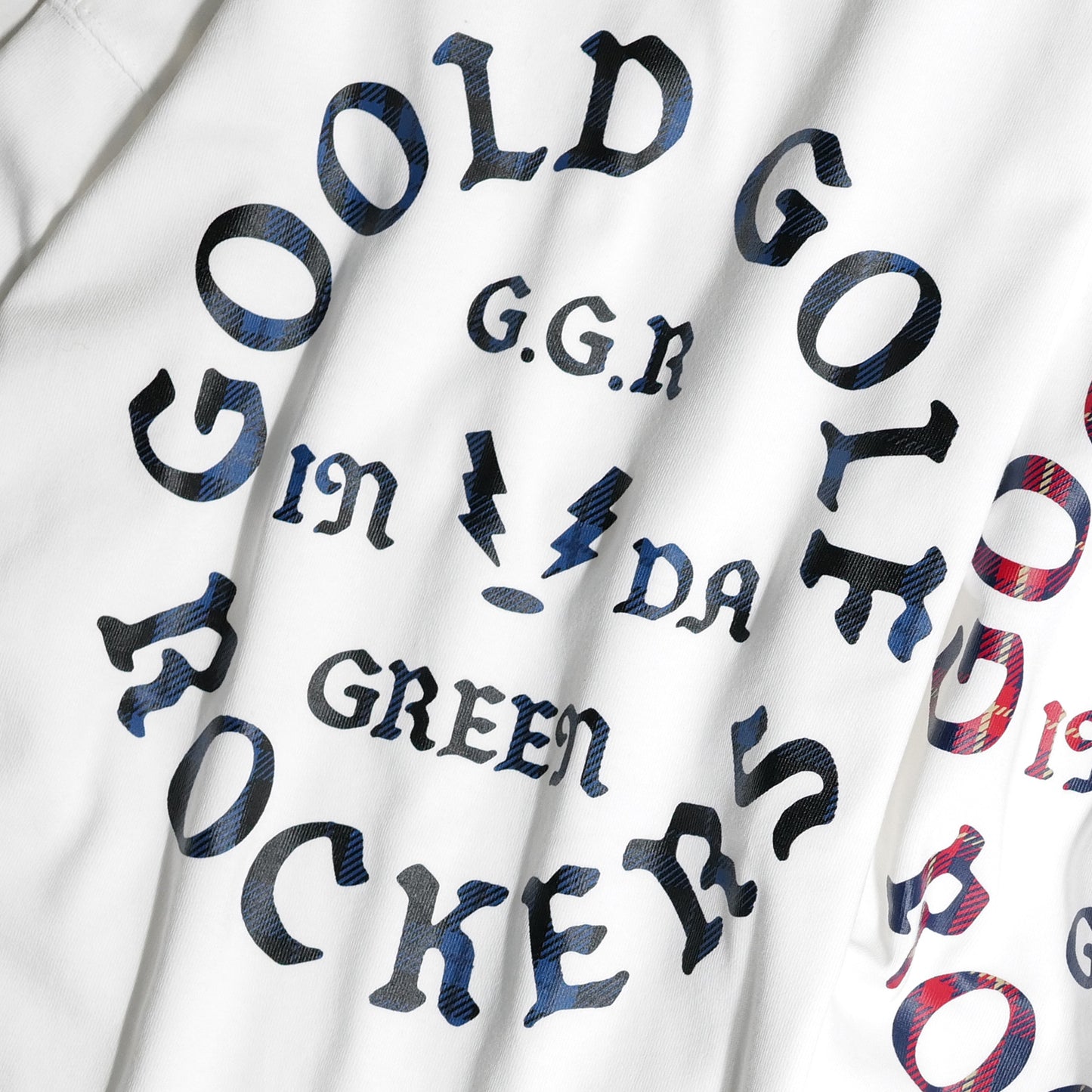 OG LOGO CHECK TEE NAVY