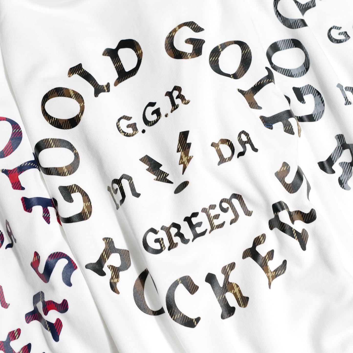 OG LOGO CHECK TEE BROWN
