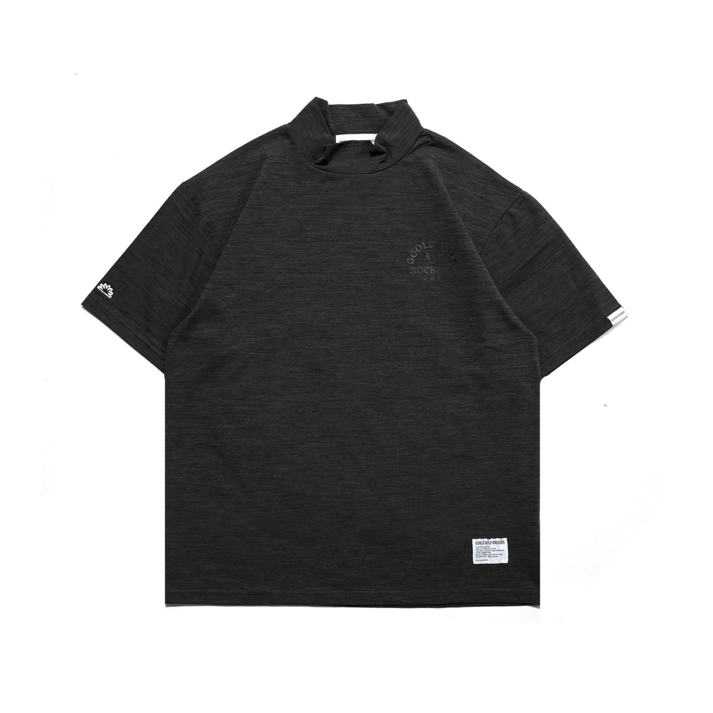 OG LOGO CHECK UL-DRA MOCK NECK TEE GRAY