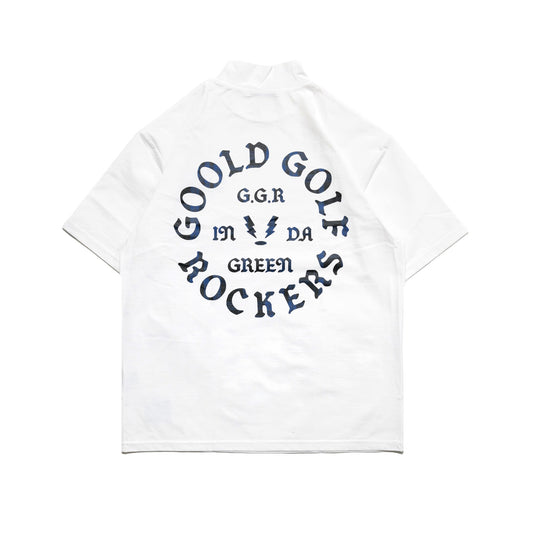 OG LOGO CHECK UL-DRA MOCK NECK TEE NAVY