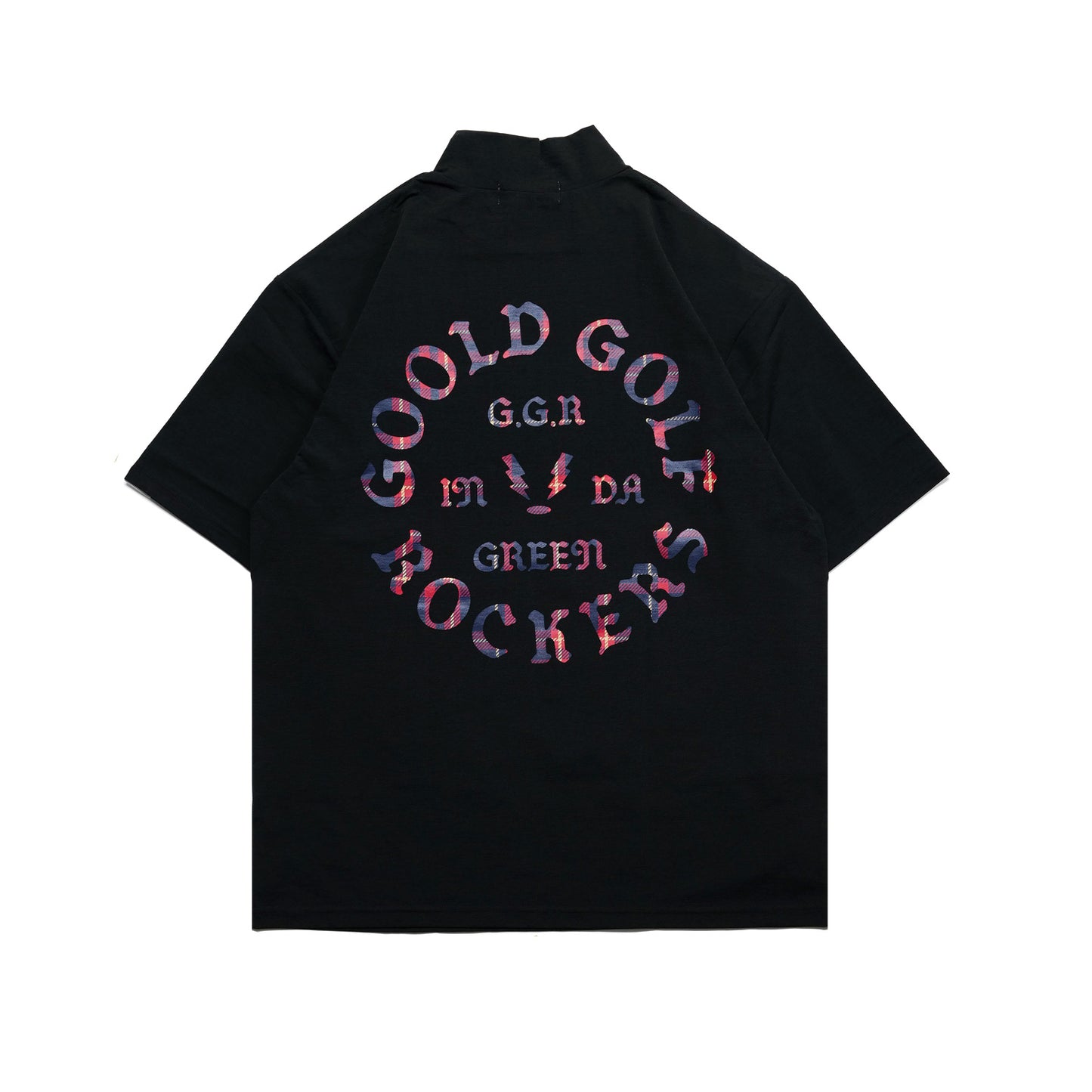 OG LOGO CHECK UL-DRA MOCK NECK TEE RED